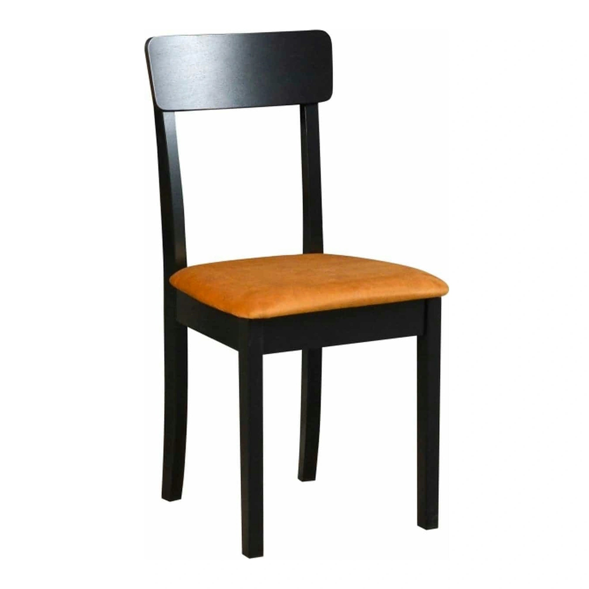 Scaun HUGO 1, galben mustar/negru, stofa catifelata/lemn de fag, 43x40x86 cm
