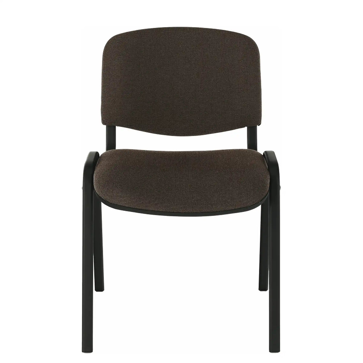 Scaun ISO NEW, maro inchis/negru, stofa clasica/metal, 53x58x83 cm