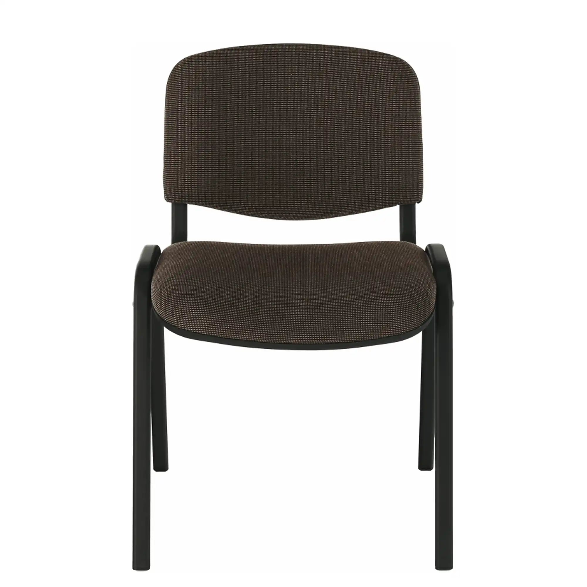 Scaun ISO NEW, maro inchis/negru, stofa clasica/metal, 53x58x83 cm