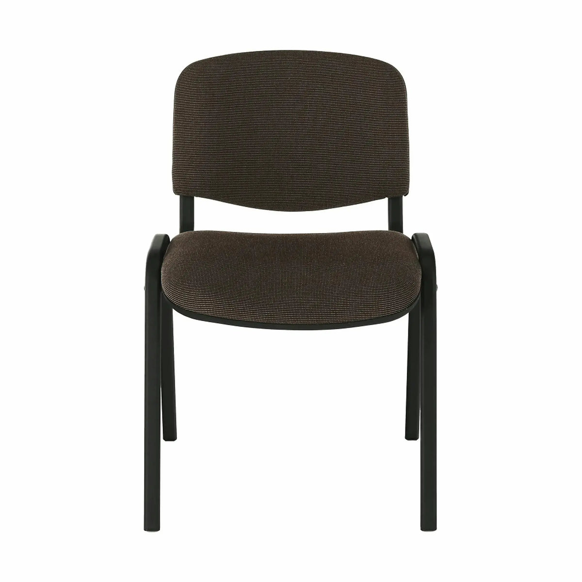 Scaun ISO NEW, maro inchis/negru, stofa clasica/metal, 53x58x83 cm