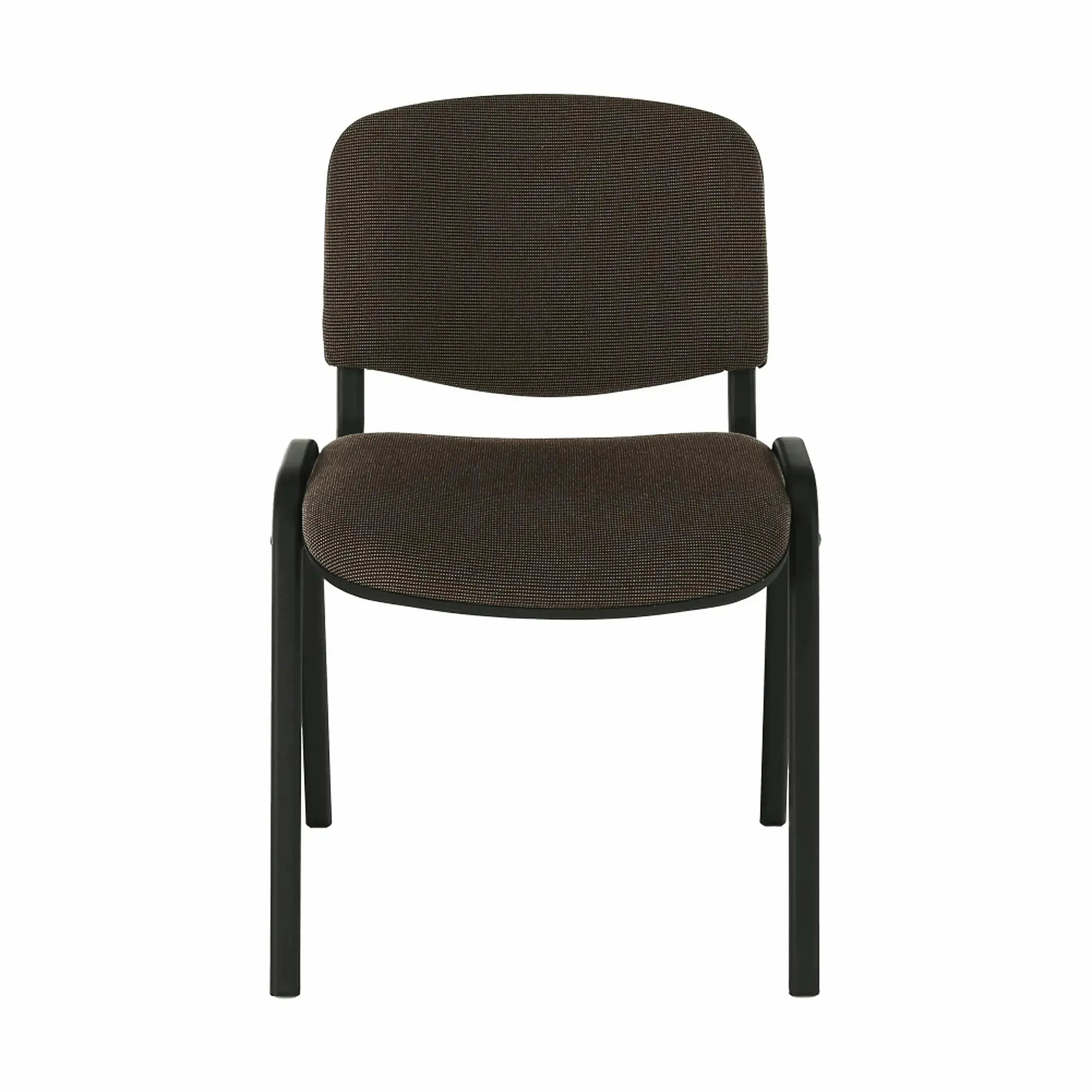 Scaun ISO NEW, maro inchis/negru, stofa clasica/metal, 53x58x83 cm