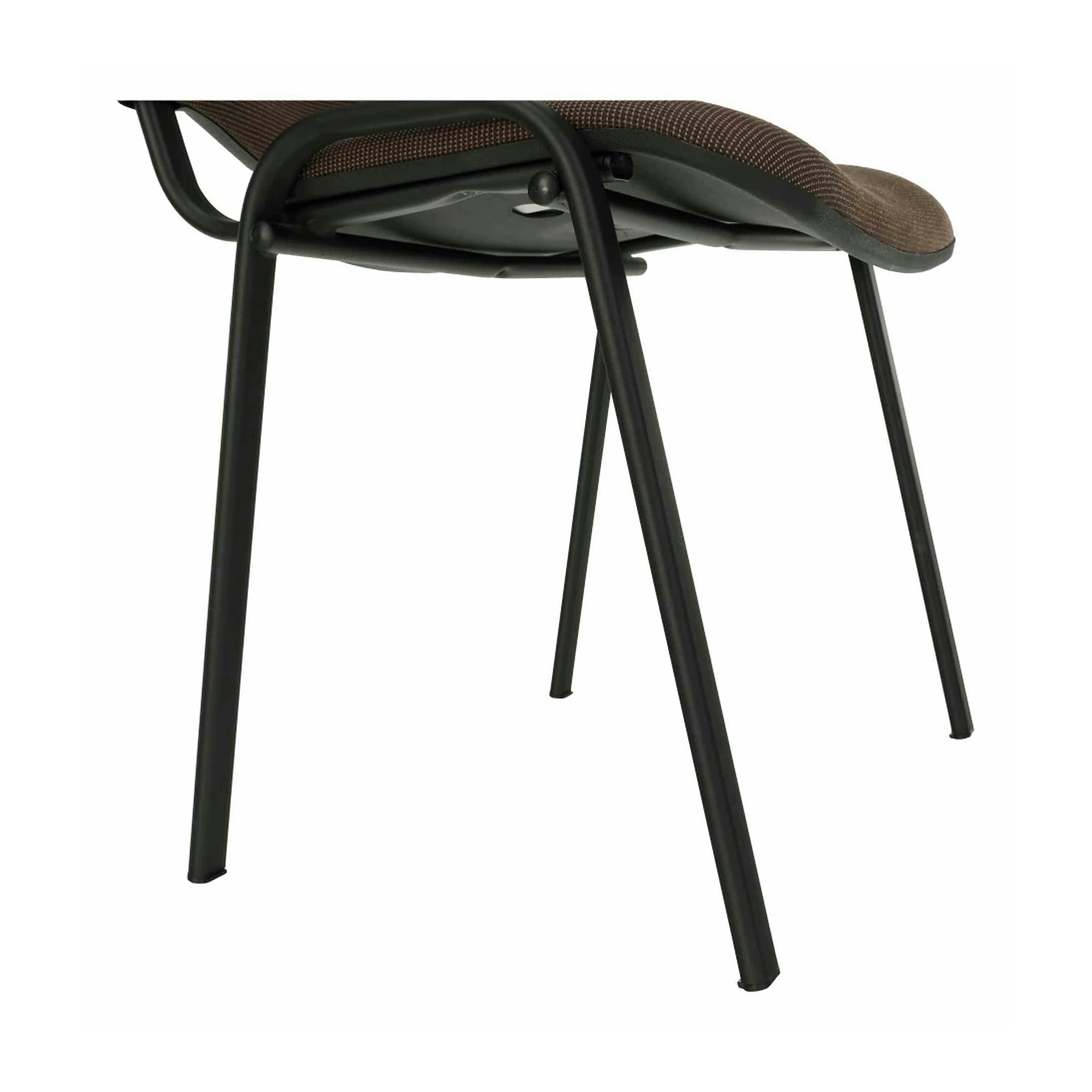 Scaun ISO NEW, maro inchis/negru, stofa clasica/metal, 53x58x83 cm