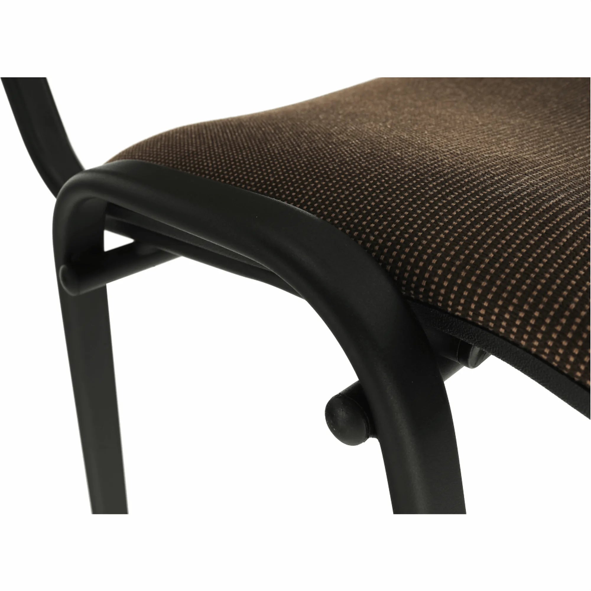 Scaun ISO NEW, maro inchis/negru, stofa clasica/metal, 53x58x83 cm