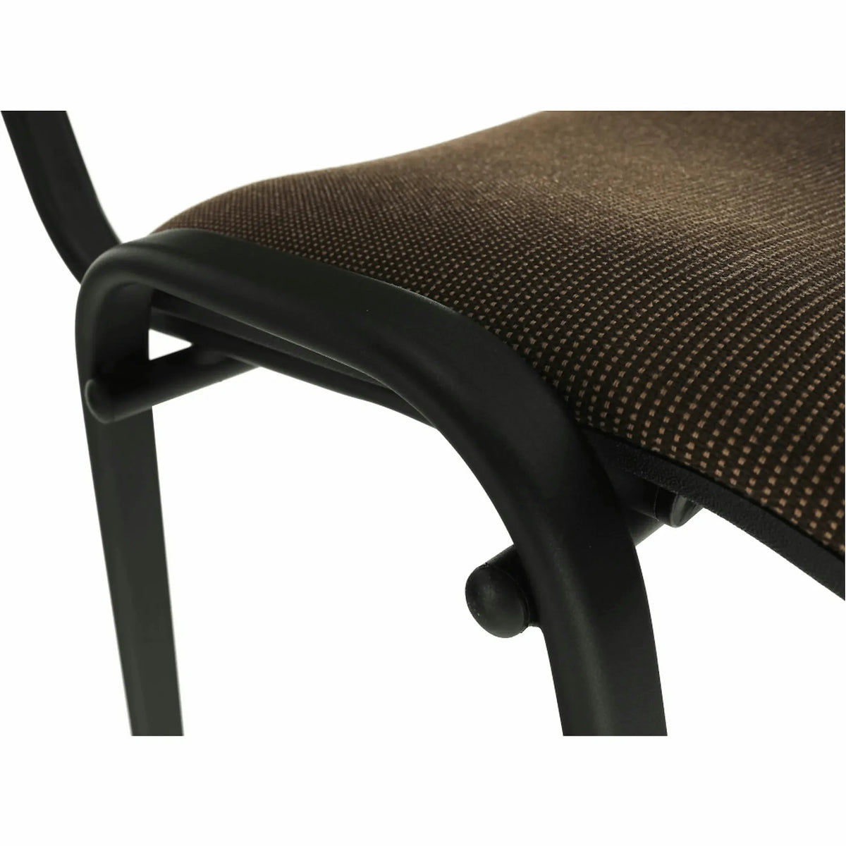 Scaun ISO NEW, maro inchis/negru, stofa clasica/metal, 53x58x83 cm