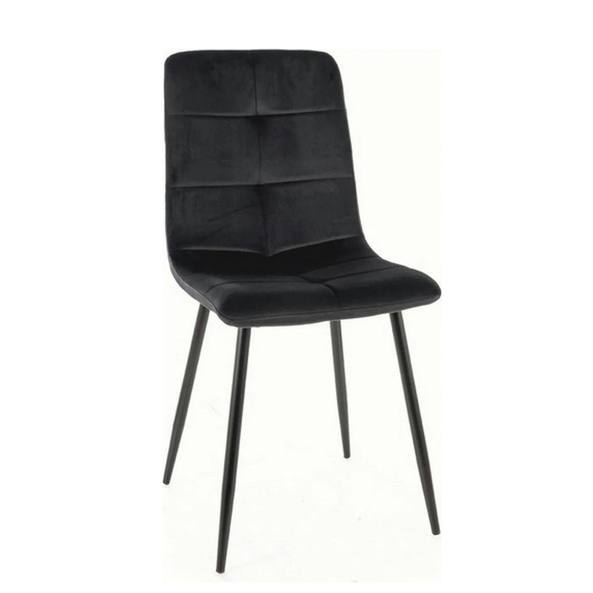 Scaun IVO, negru, stofa catifelata/metal, 45x39x91 cm