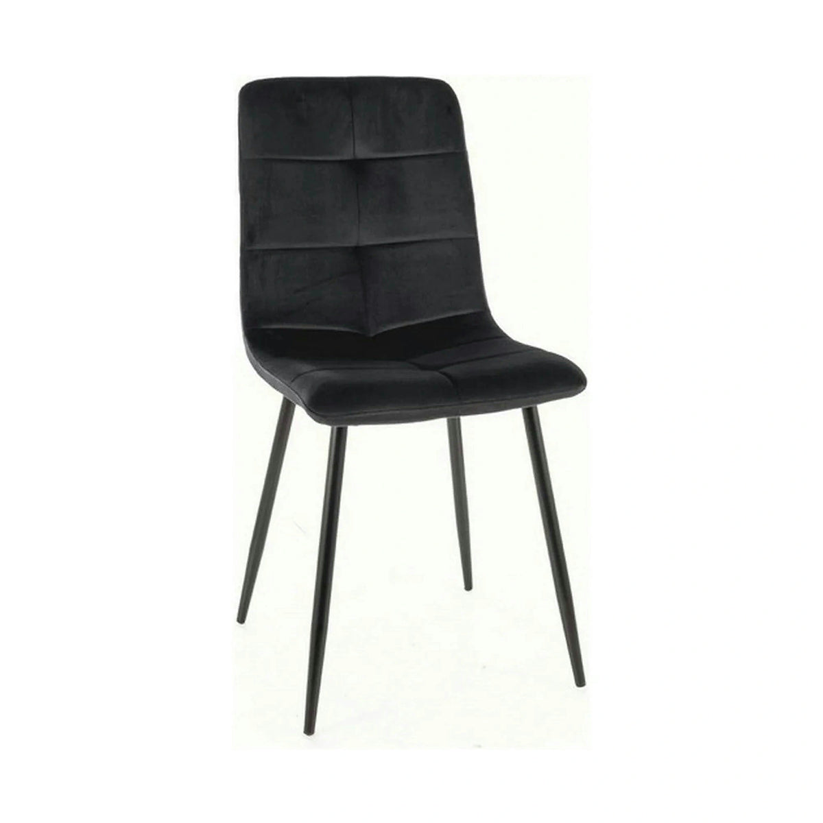 Scaun IVO, negru, stofa catifelata/metal, 45x39x91 cm