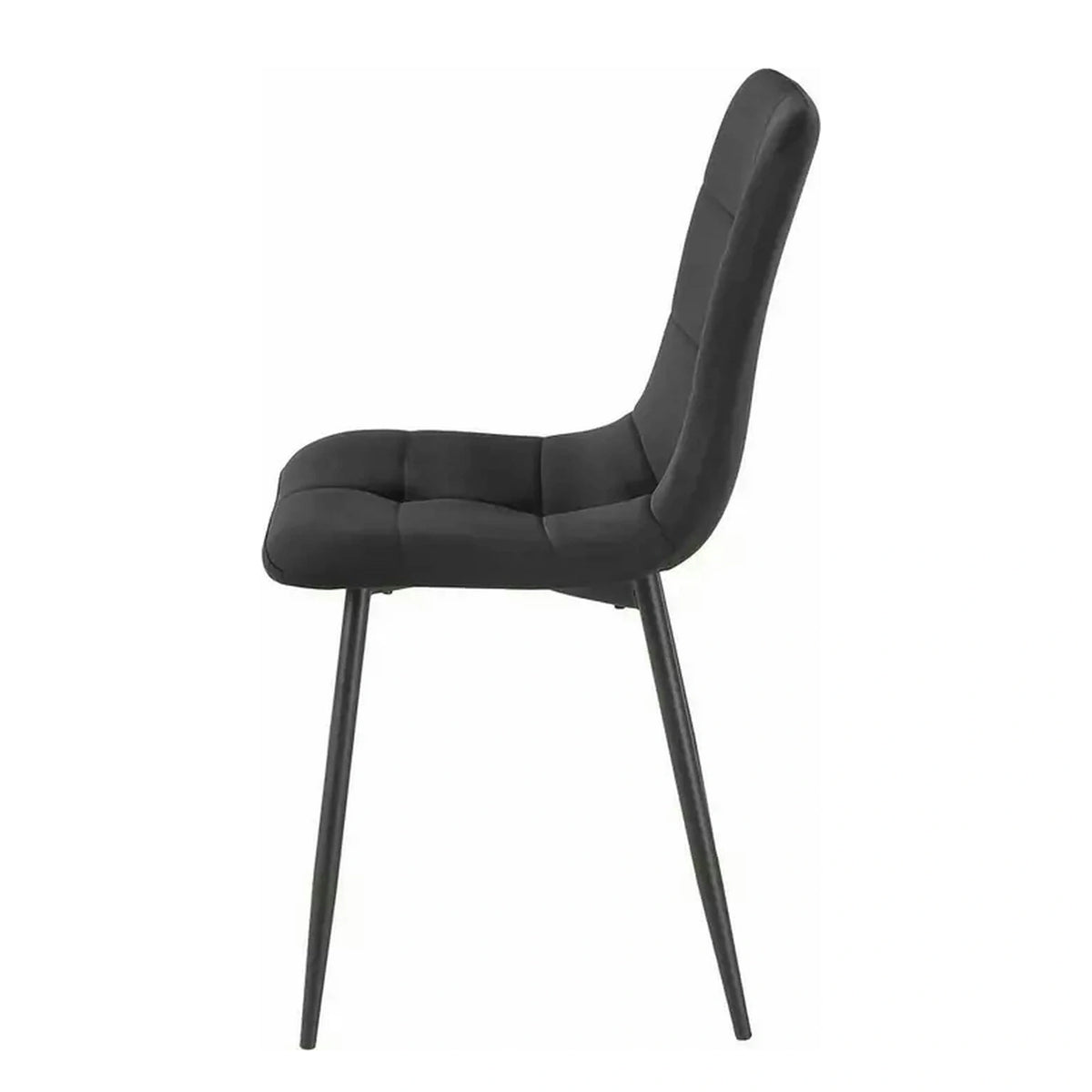 Scaun IVO, negru, stofa catifelata/metal, 45x39x91 cm