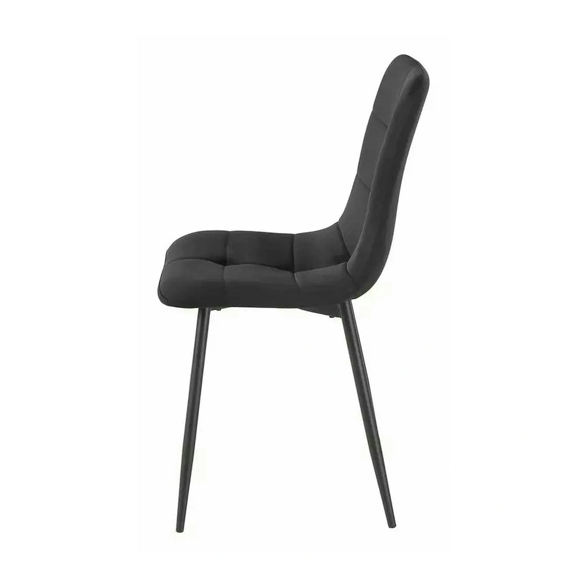 Scaun IVO, negru, stofa catifelata/metal, 45x39x91 cm