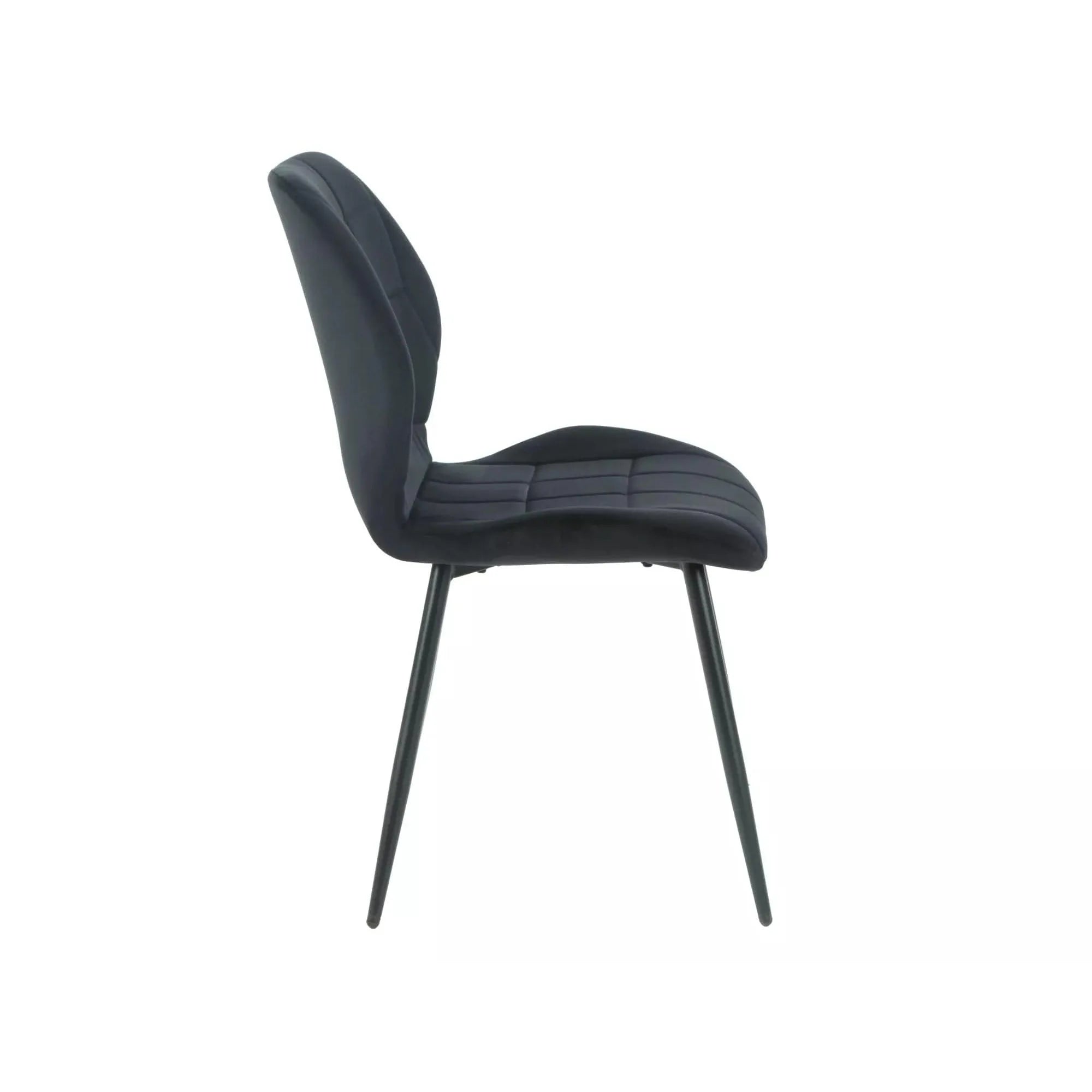 Scaun JAKE, negru - Bluvel 19, stofa catifelata/metal, 48x56x86 cm