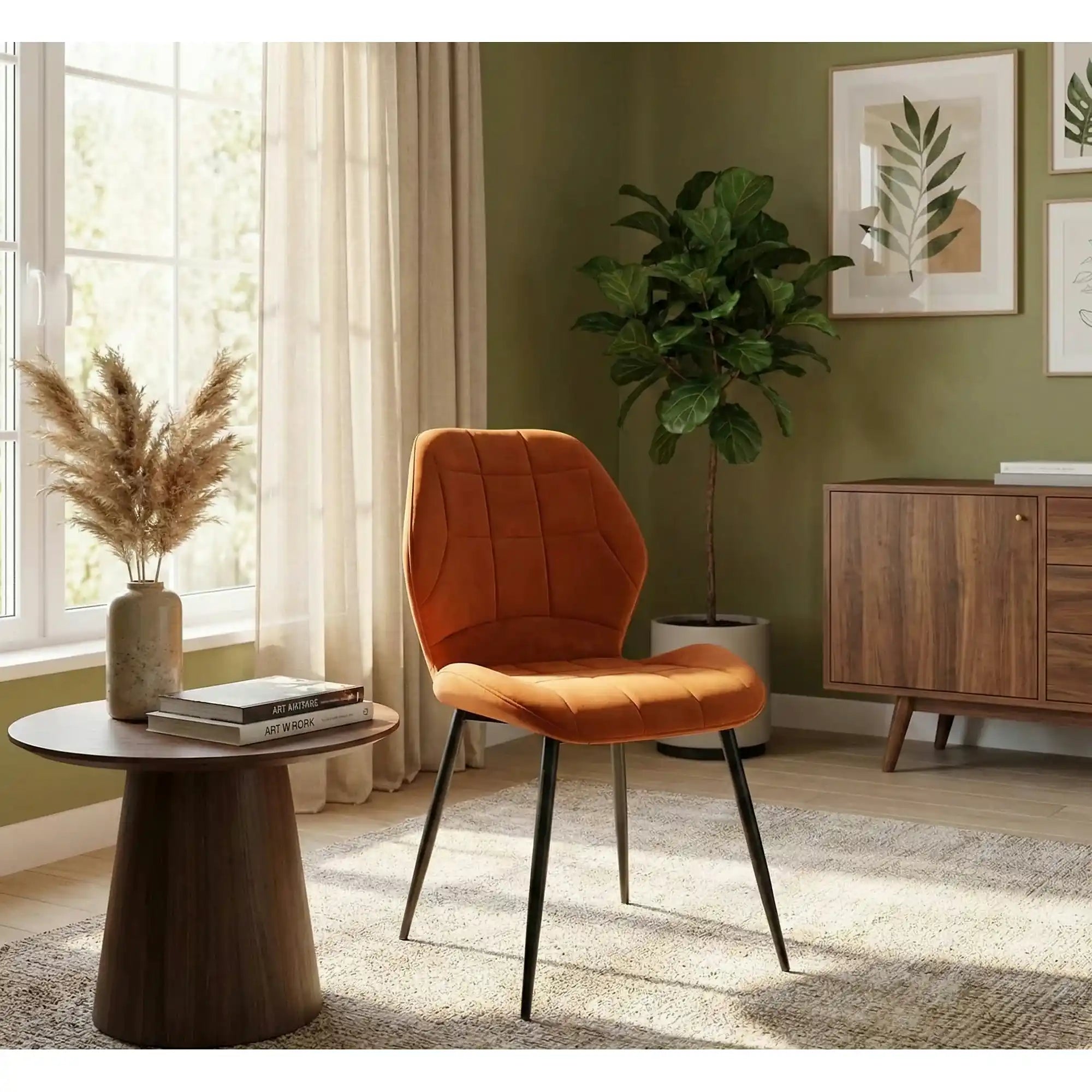 Scaun JAKE, scortisoara - Bluvel 4215/negru, stofa catifelata/metal, 48x56x86 cm