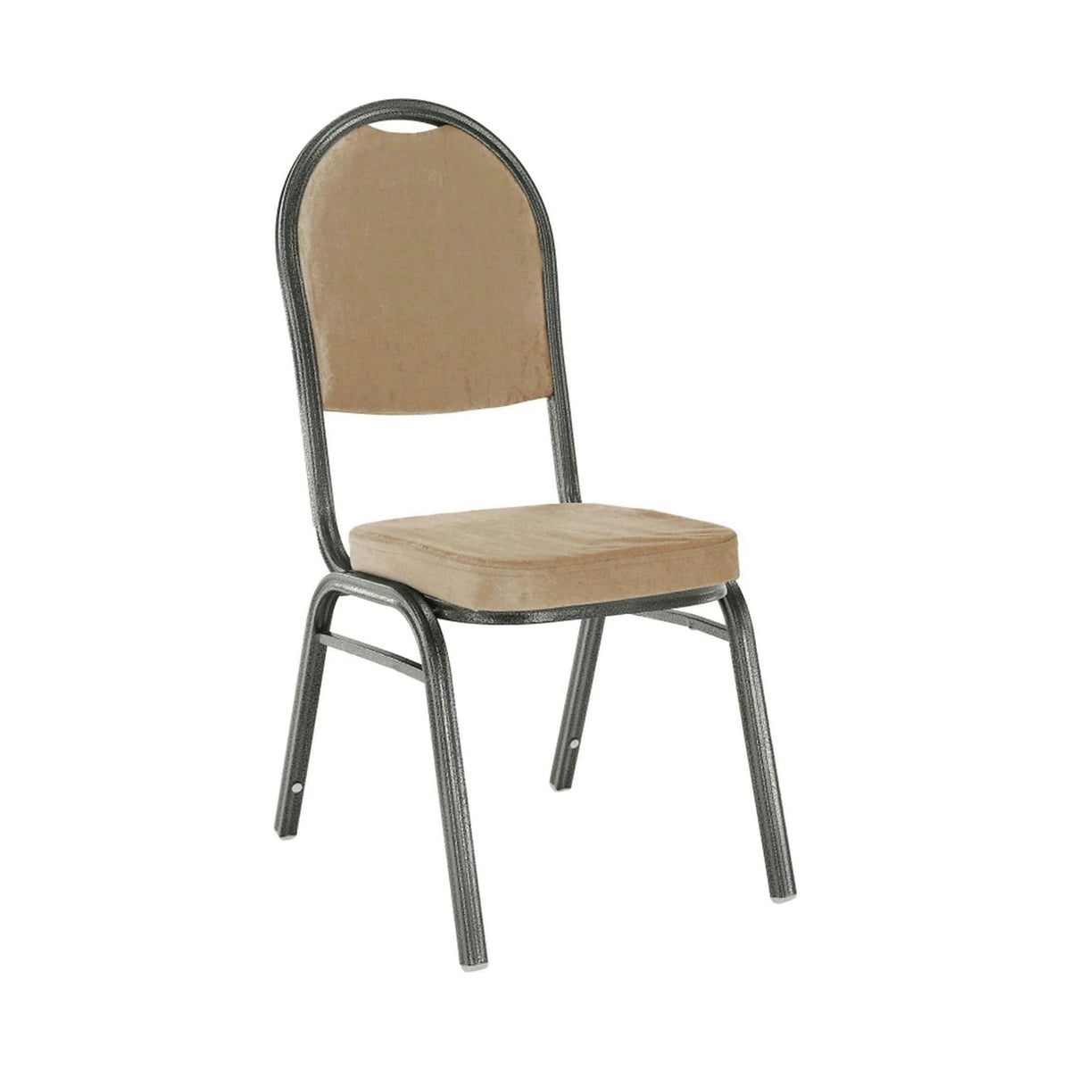 Scaun JEFF 2 NEW, stofa/metal, bej, 44x50x91 cm