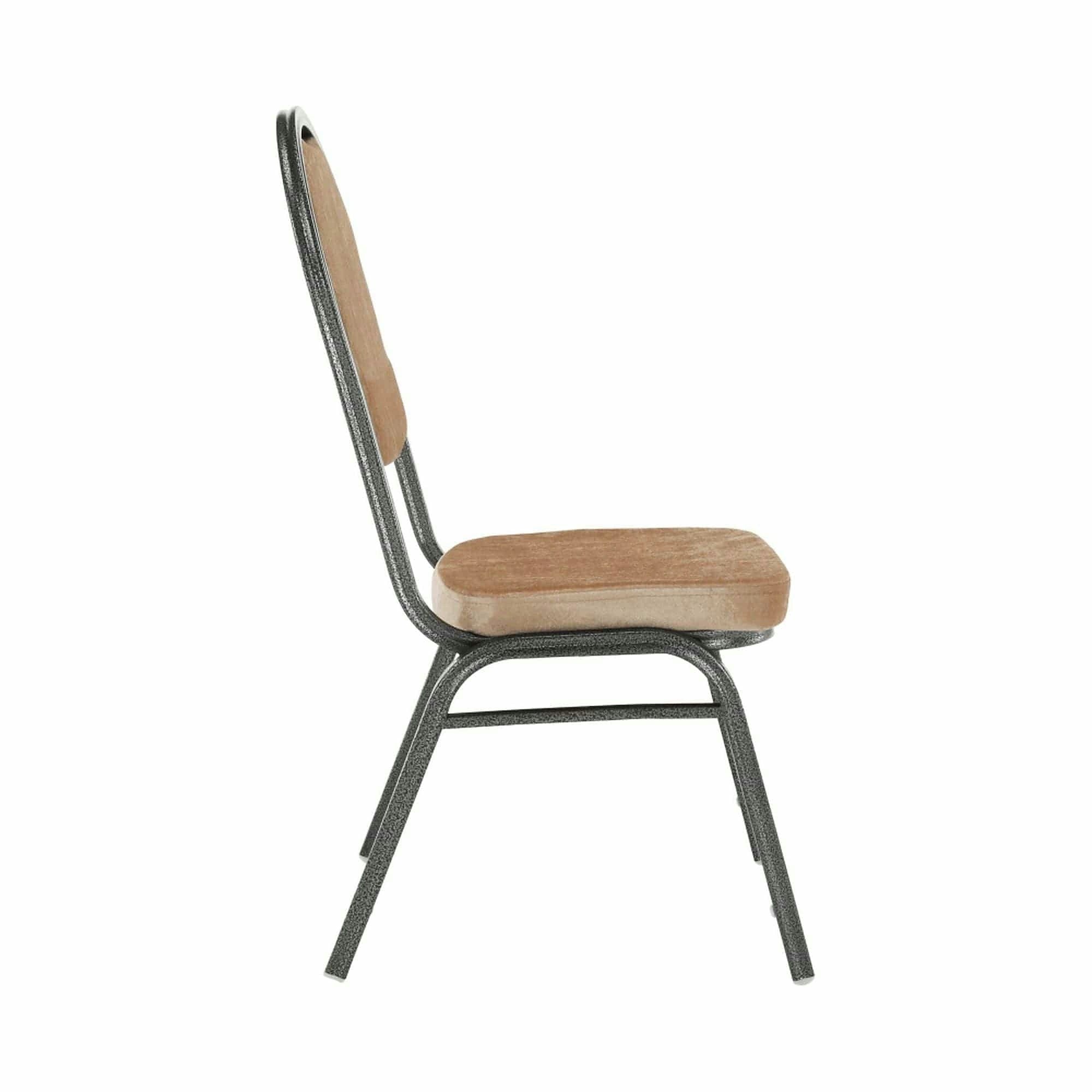Scaun JEFF 2 NEW, stofa/metal, bej, 44x50x91 cm
