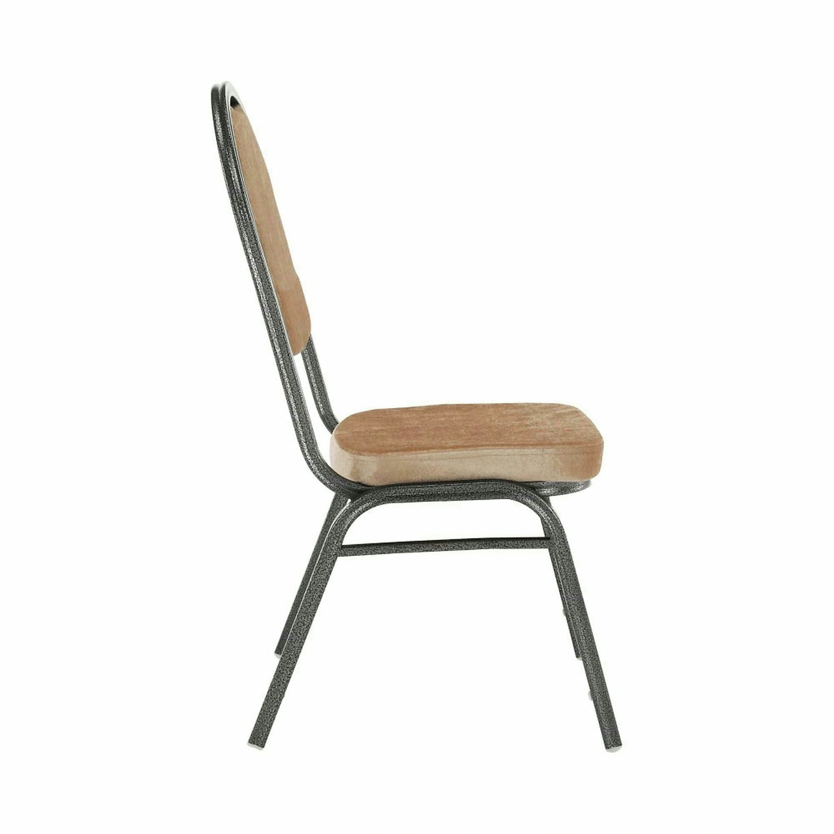 Scaun JEFF 2 NEW, stofa/metal, bej, 44x50x91 cm