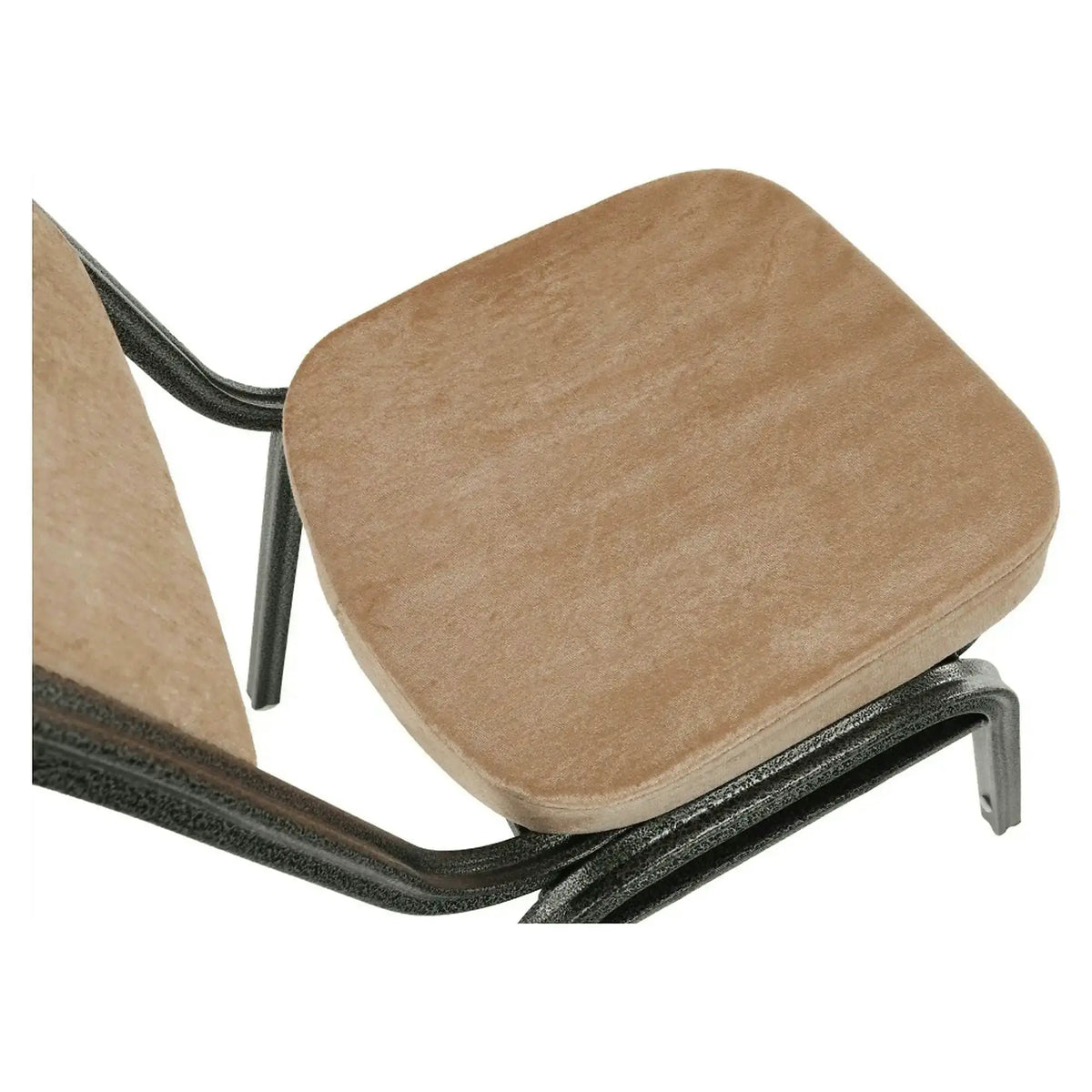 Scaun JEFF 2 NEW, stofa/metal, bej, 44x50x91 cm