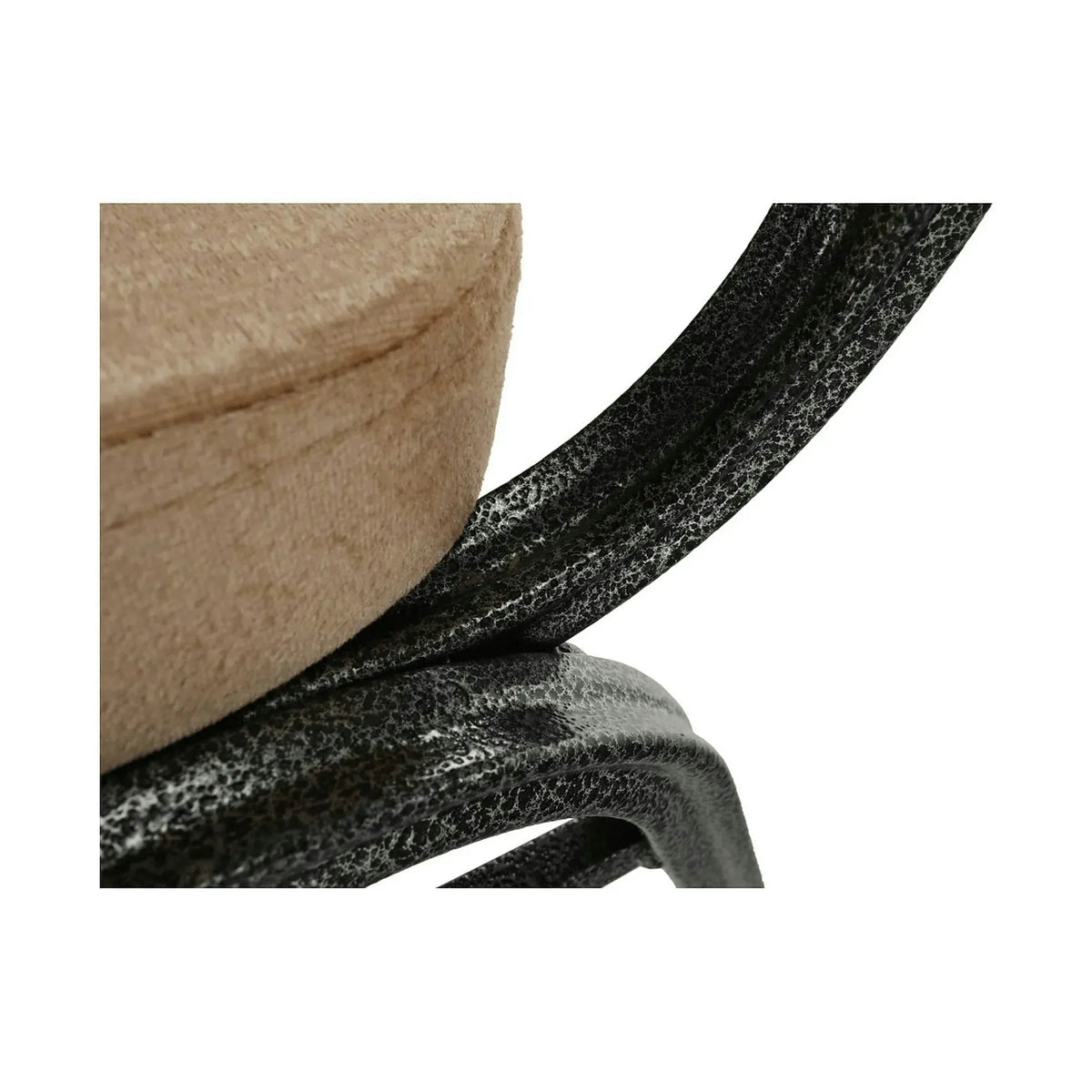 Scaun JEFF 2 NEW, stofa/metal, bej, 44x50x91 cm