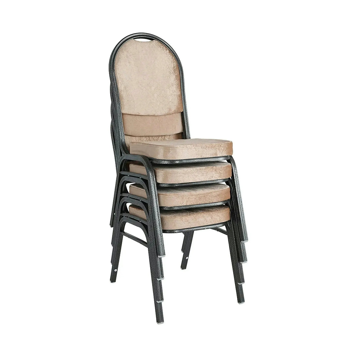 Scaun JEFF 2 NEW, stofa/metal, bej, 44x50x91 cm