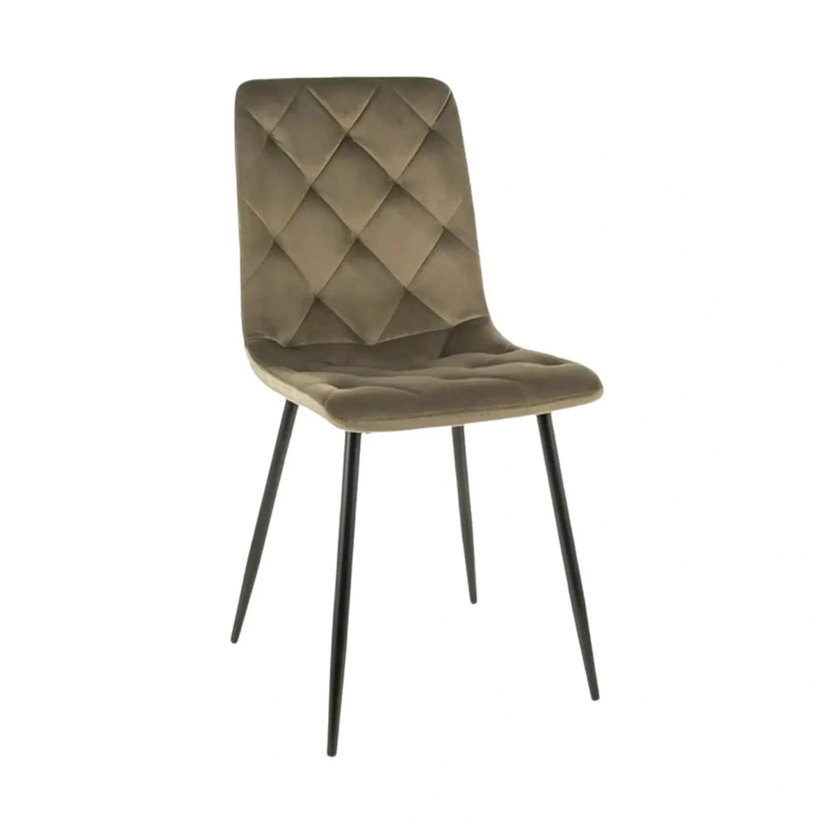 Scaun JERRY, verde maslin/negru, stofa catifelata/metal, 45x39x91 cm