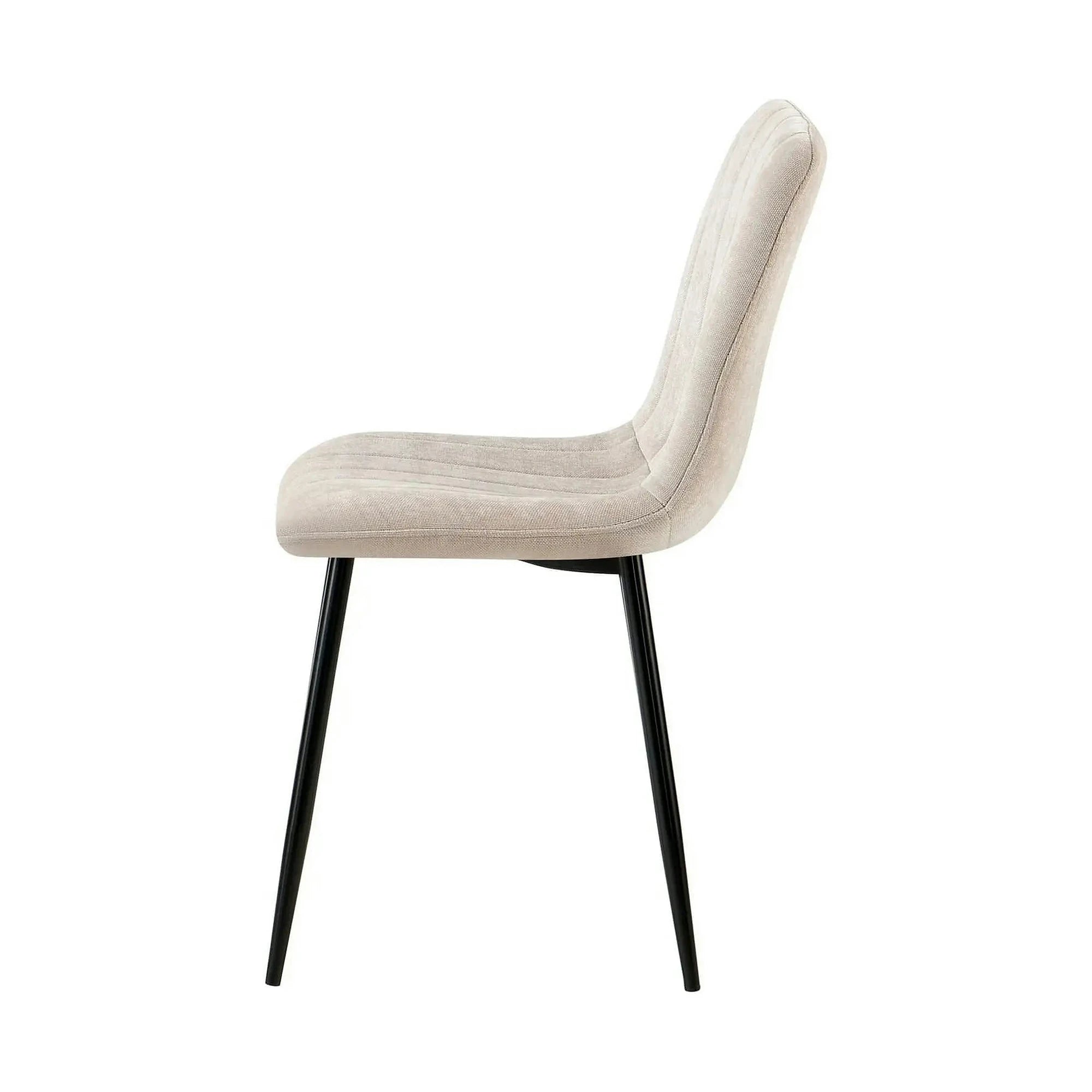 Scaun JET, bej/negru, stofa clasica/metal, 44x54x88 cm