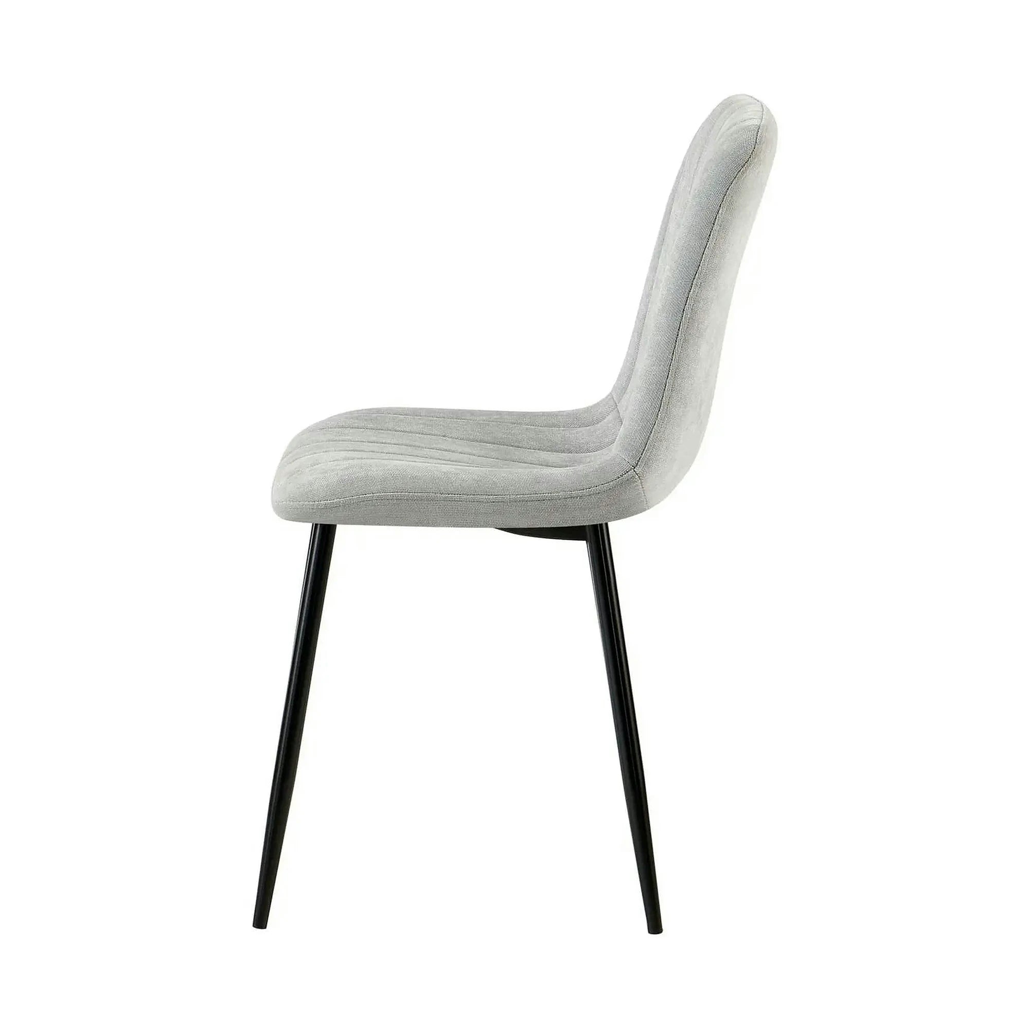 Scaun JET, gri deschis/negru, stofa clasica/metal, 44x54x88 cm