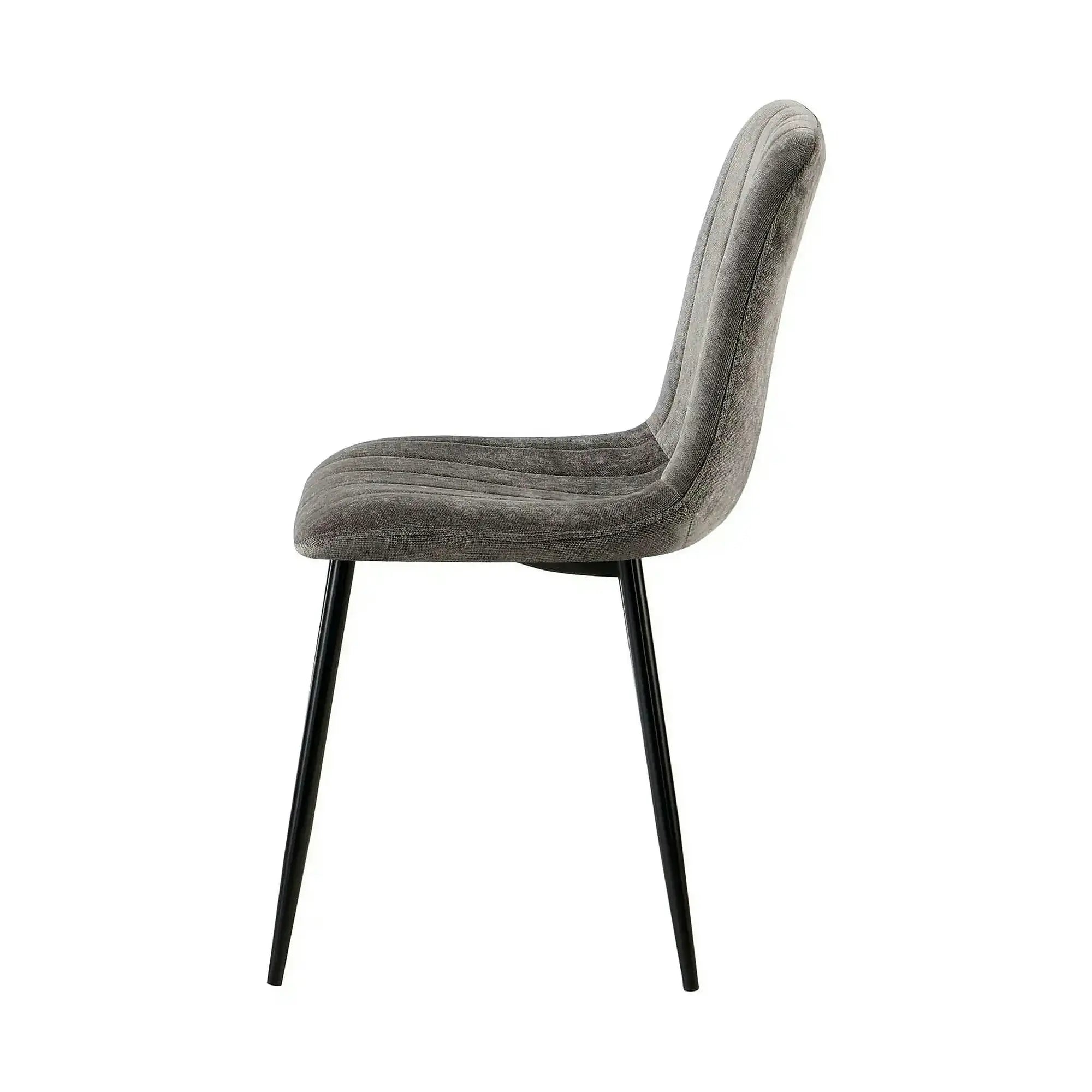 Scaun JET, gri inchis/negru, stofa clasica/metal, 44x54x88 cm