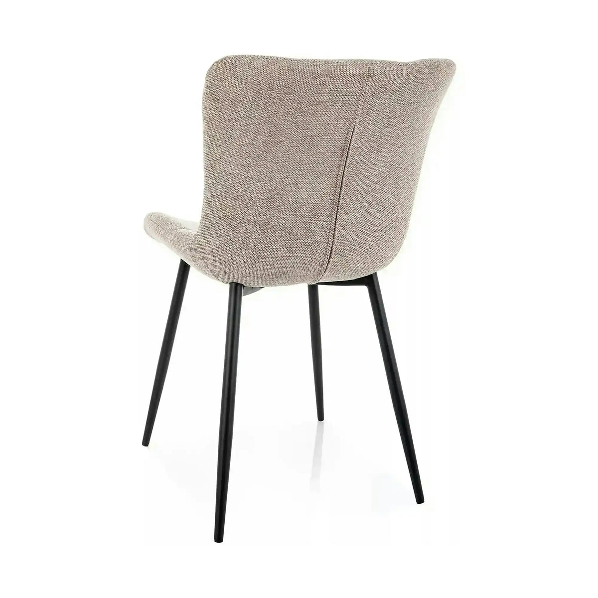 Scaun JULIA, bej deschis/negru, stofă/metal, 47x42x82 cm