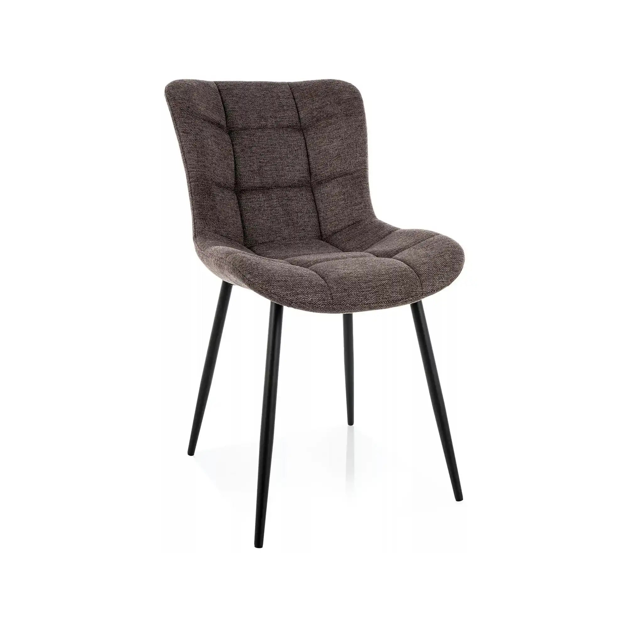 Scaun JULIA, cappuccino/negru, stofă/metal, 47x42x82 cm