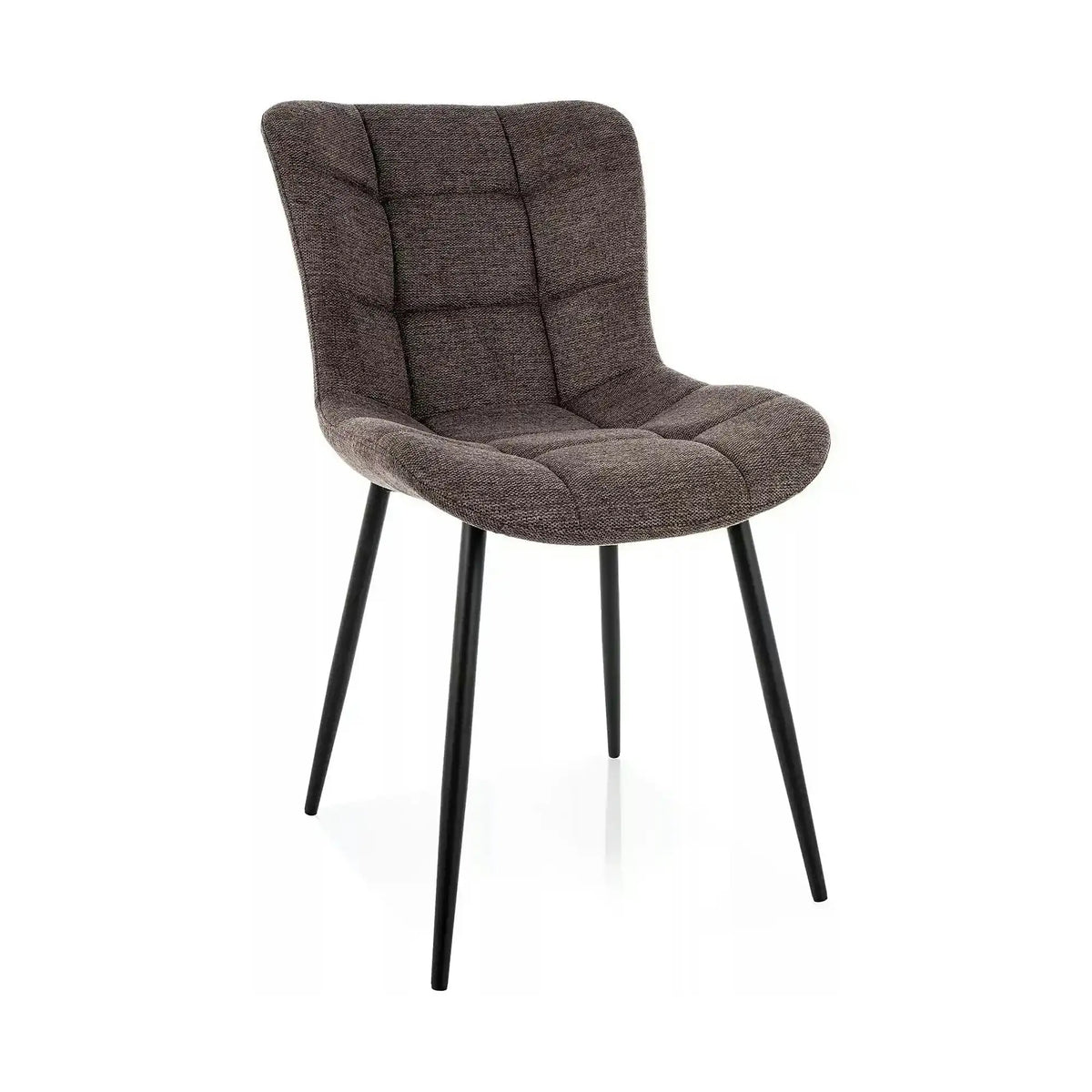 Scaun JULIA, cappuccino/negru, stofă/metal, 47x42x82 cm