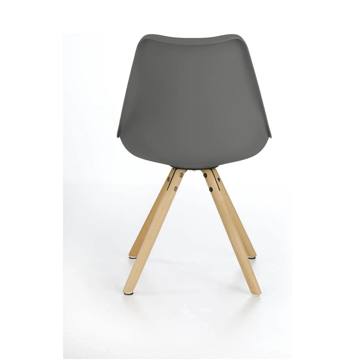 Scaun K201, gri/fag, piele ecologica/lemn de fag, 48X47X80 CM