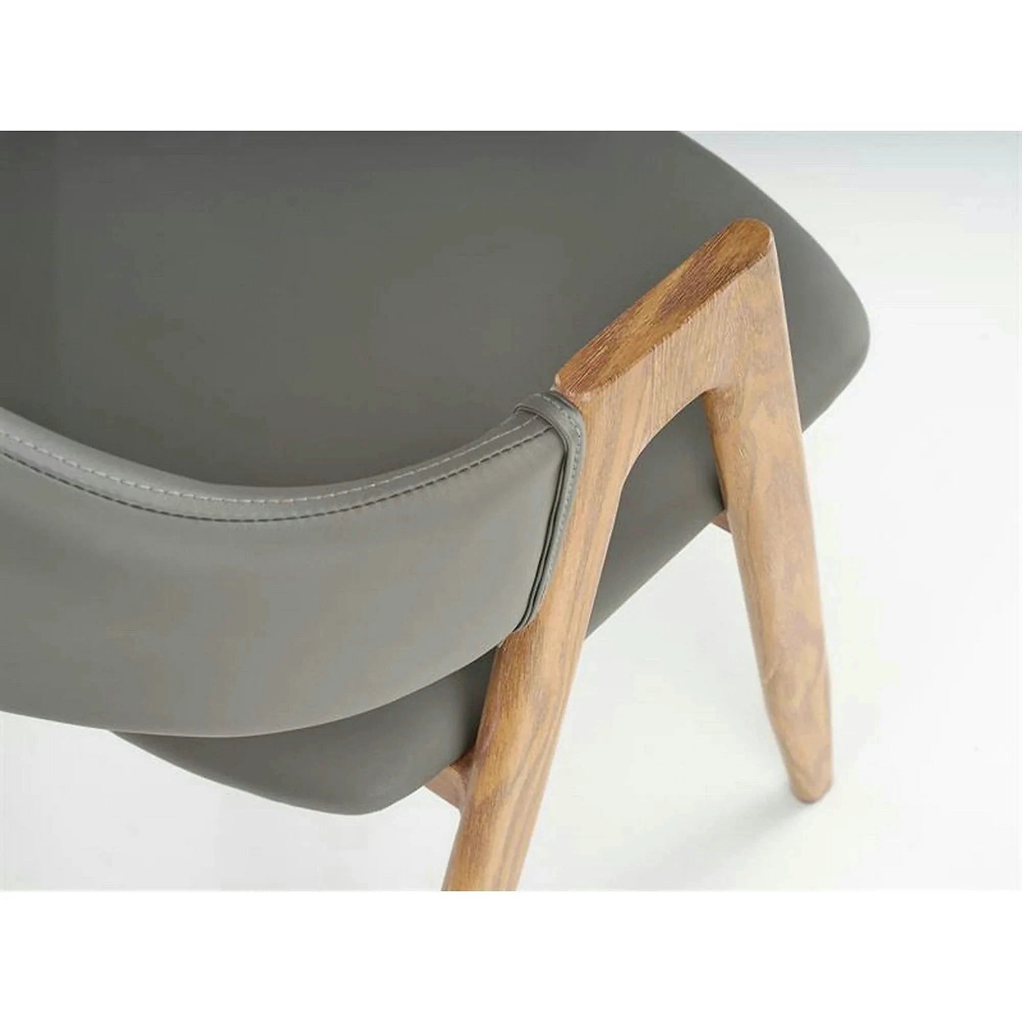 Scaun K247, gri/stejar miere, piele ecologica/metal, 51x51x80 cm