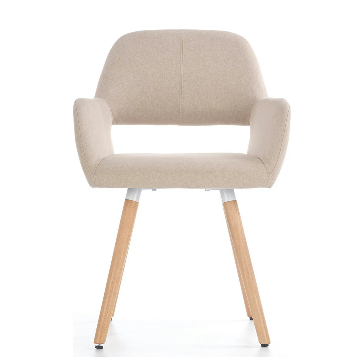 Scaun K283, bej/stejar, stofa clasica/lemn, 56X56X80 CM