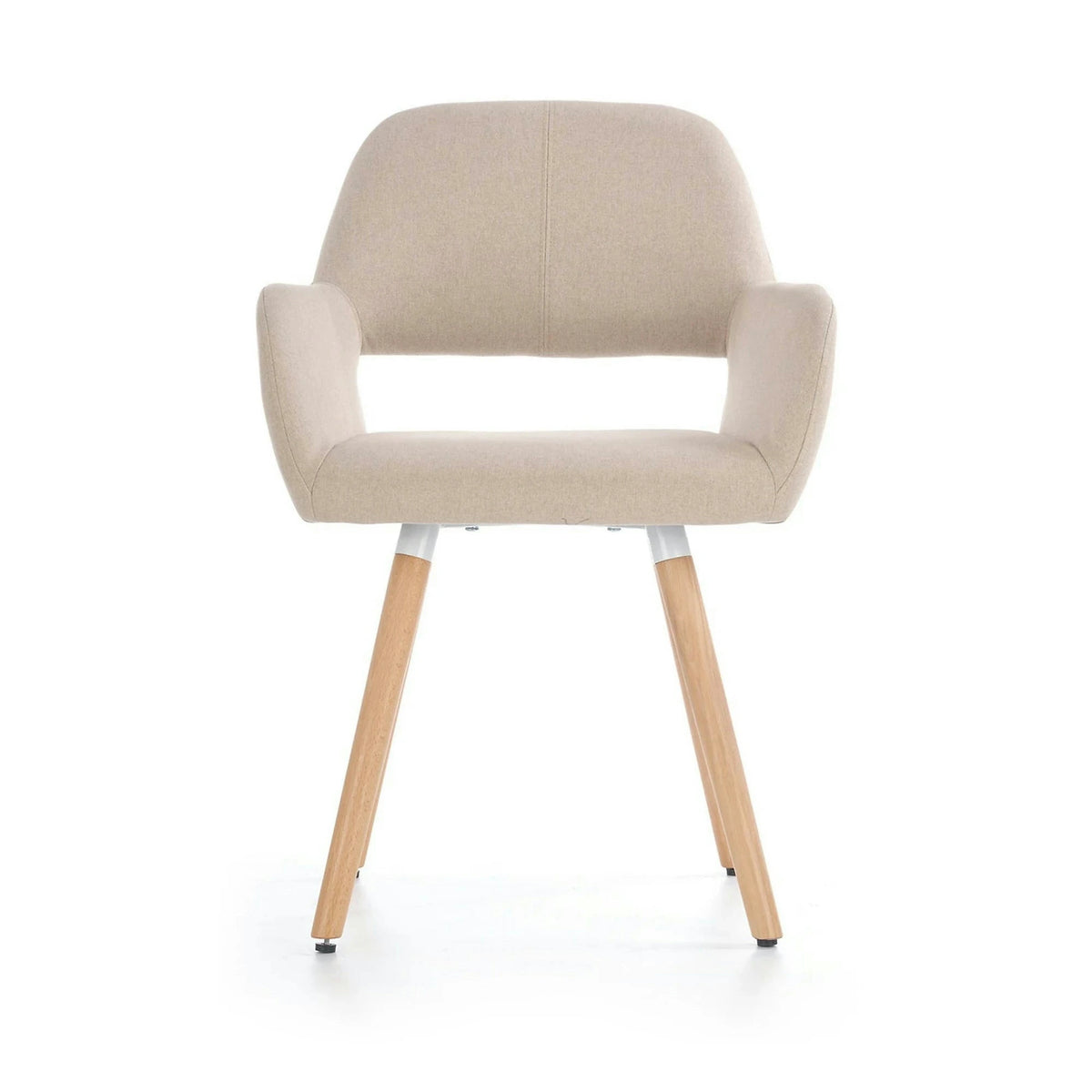 Scaun K283, bej/stejar, stofa clasica/lemn, 56X56X80 CM
