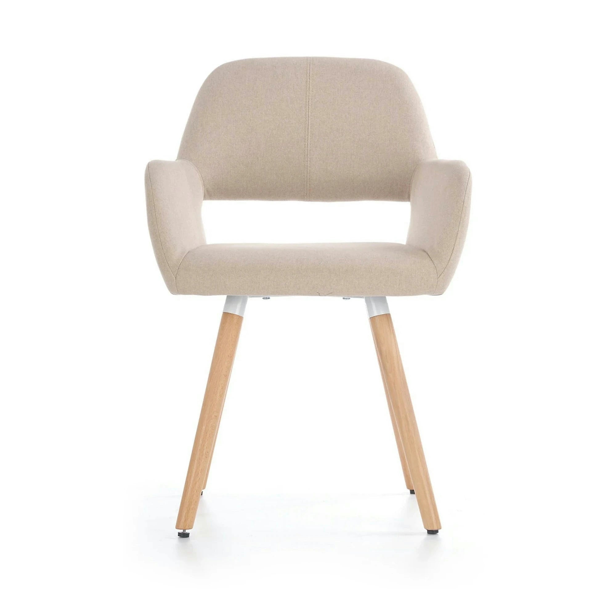 Scaun K283, bej/stejar, stofa clasica/lemn, 56X56X80 CM