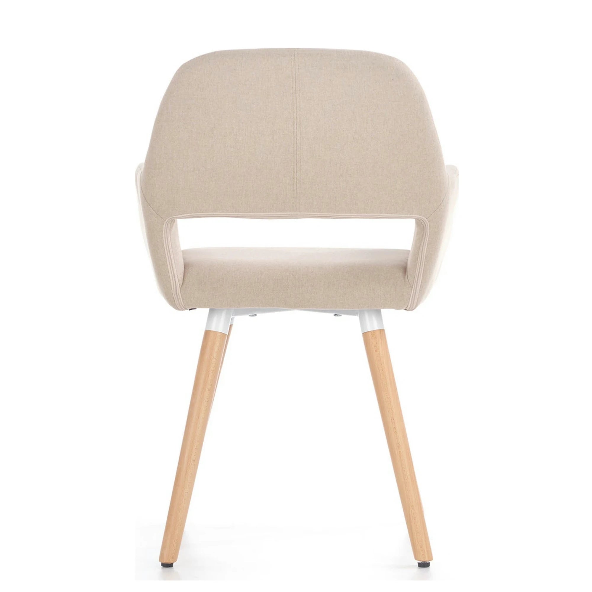 Scaun K283, bej/stejar, stofa clasica/lemn, 56X56X80 CM