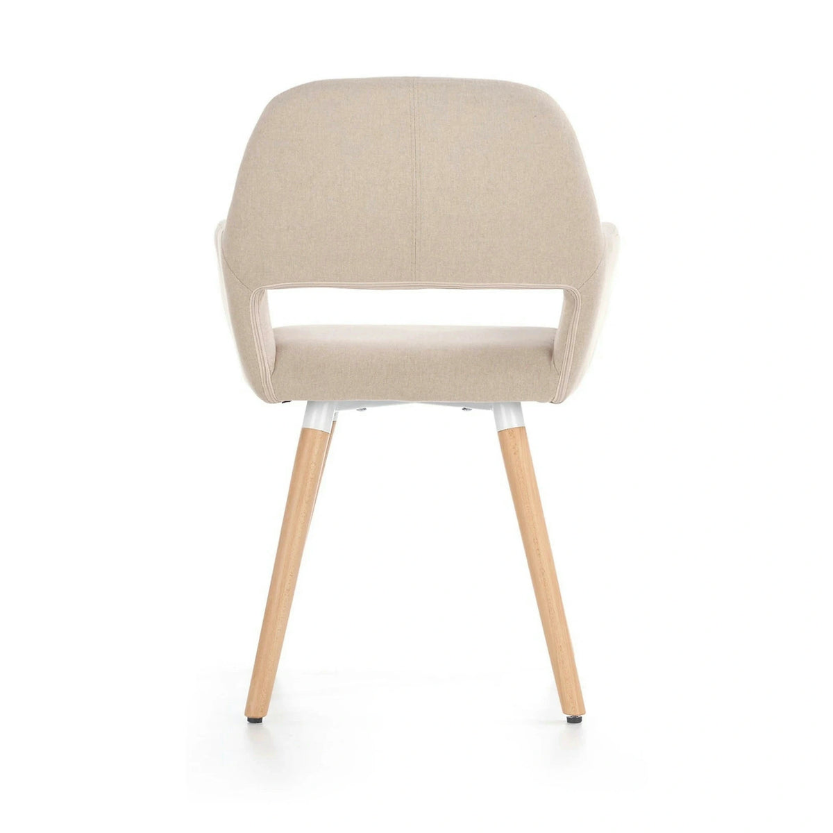 Scaun K283, bej/stejar, stofa clasica/lemn, 56X56X80 CM