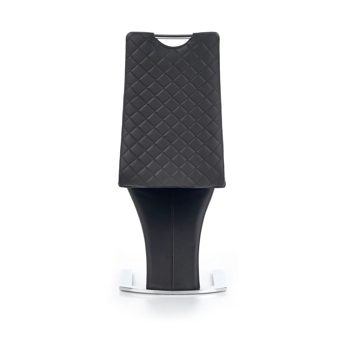 Scaun K291, negru/crom, piele ecologica/metal, 45X63X101 CM