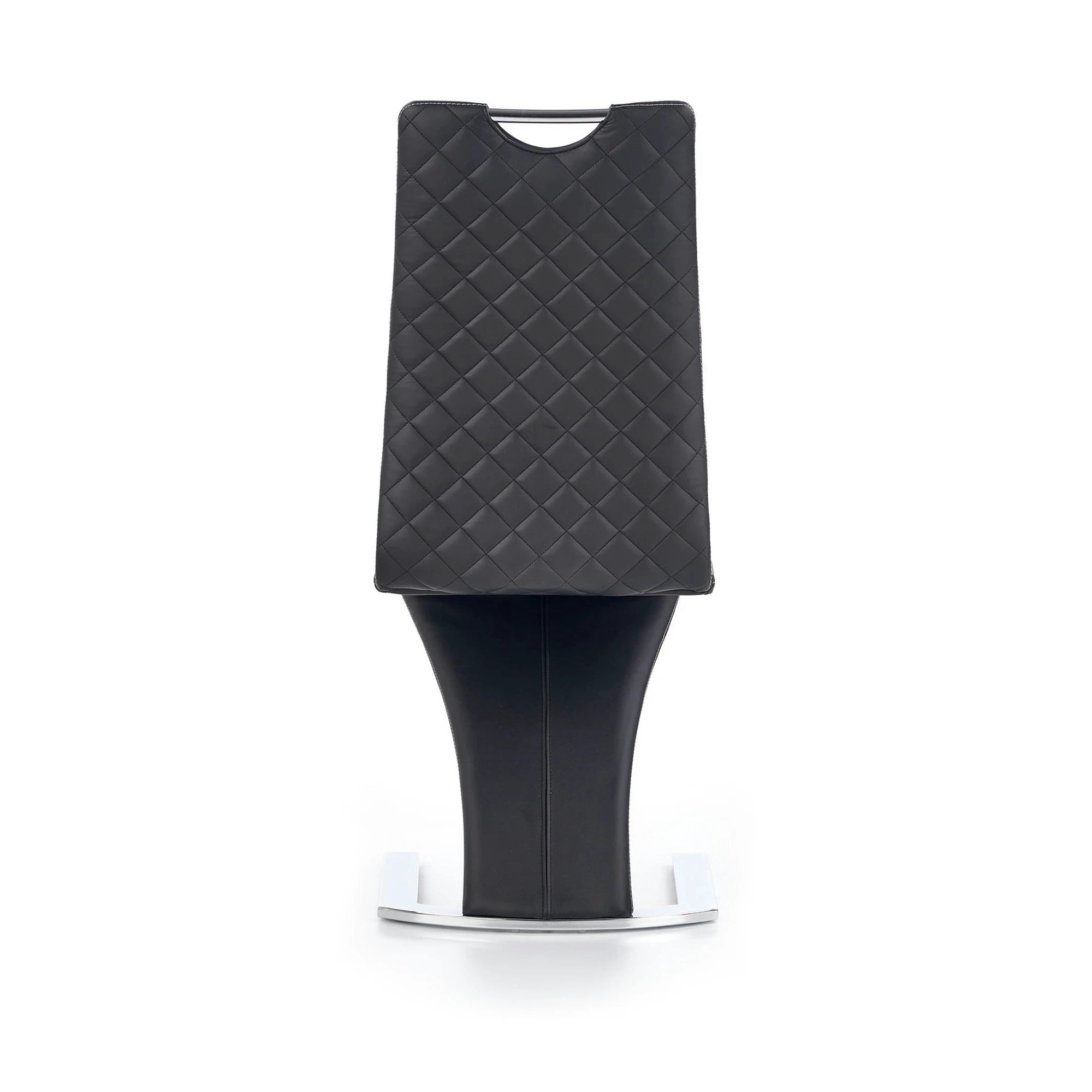 Scaun K291, negru/crom, piele ecologica/metal, 45X63X101 CM