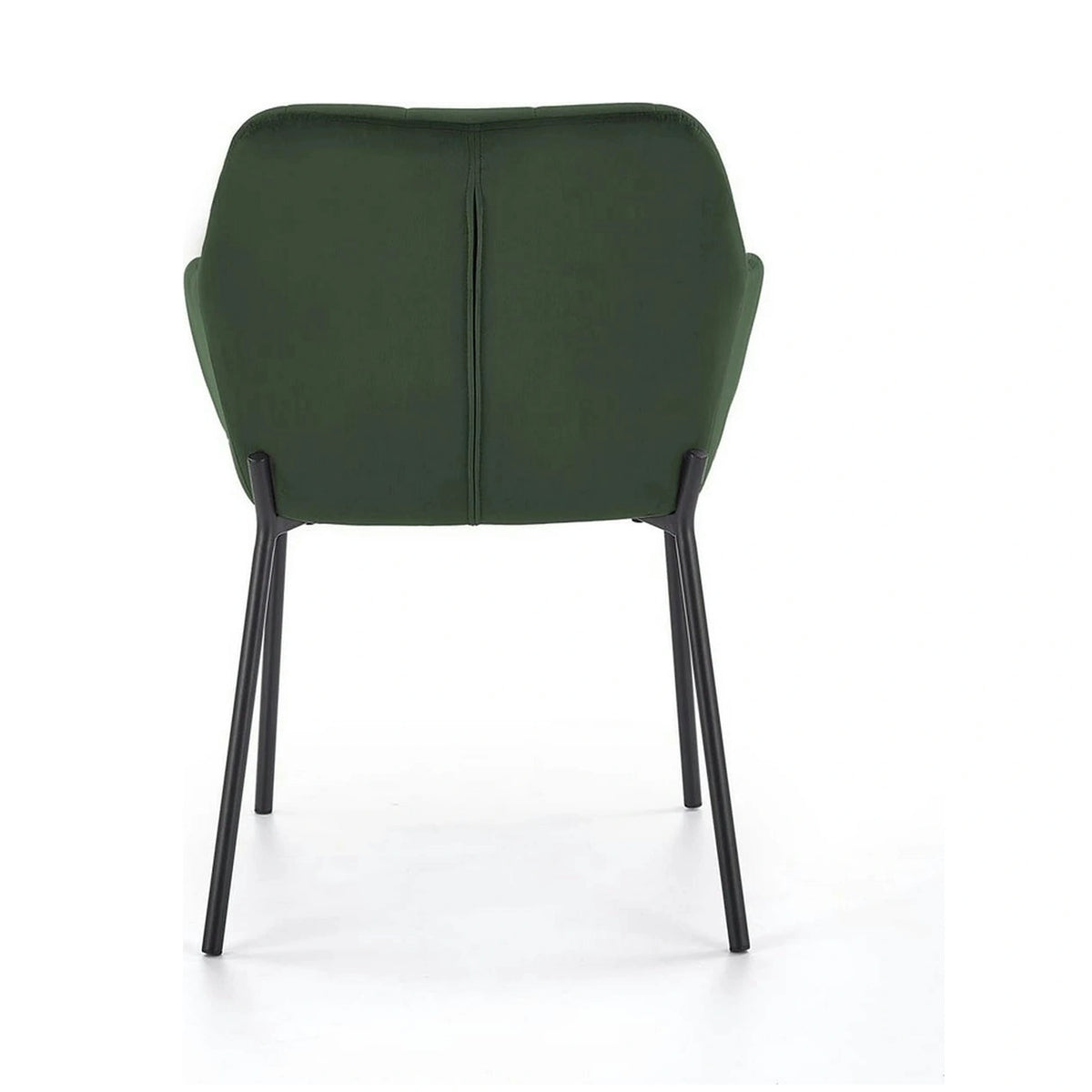 Scaun K305, verde inchis/negru, stofa catifelata/metal, 58X57X80 cm