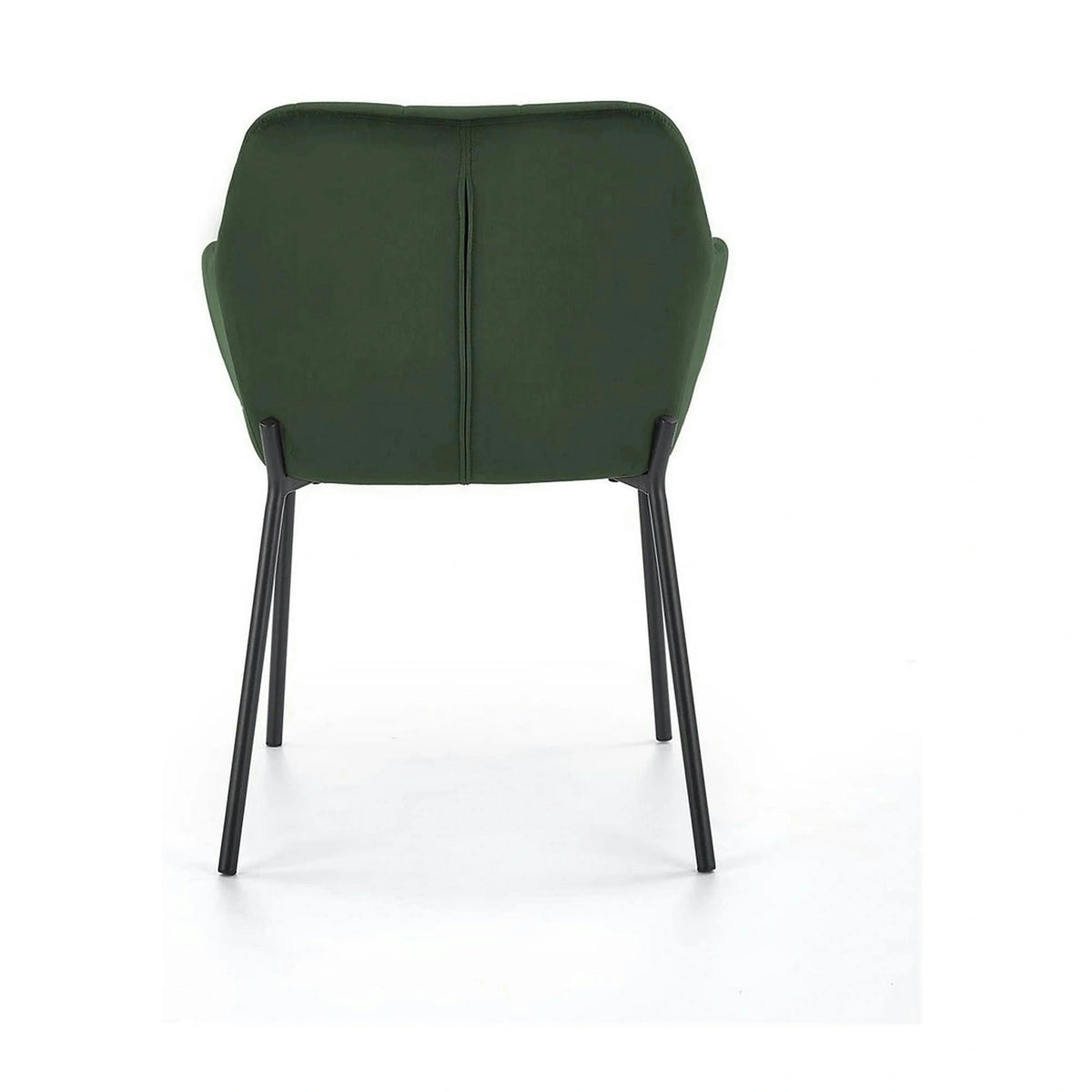 Scaun K305, verde inchis/negru, stofa catifelata/metal, 58X57X80 cm