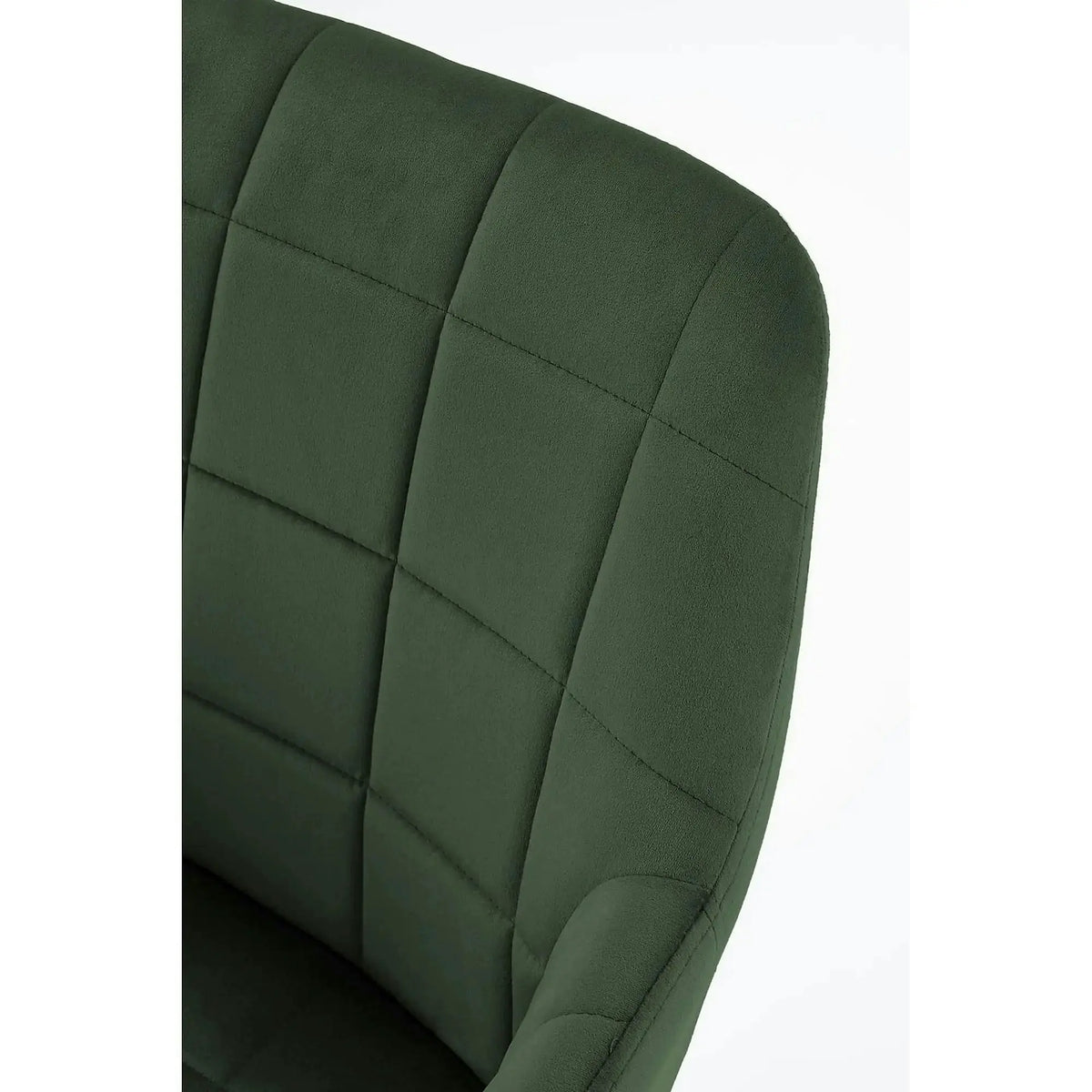 Scaun K305, verde inchis/negru, stofa catifelata/metal, 58X57X80 cm