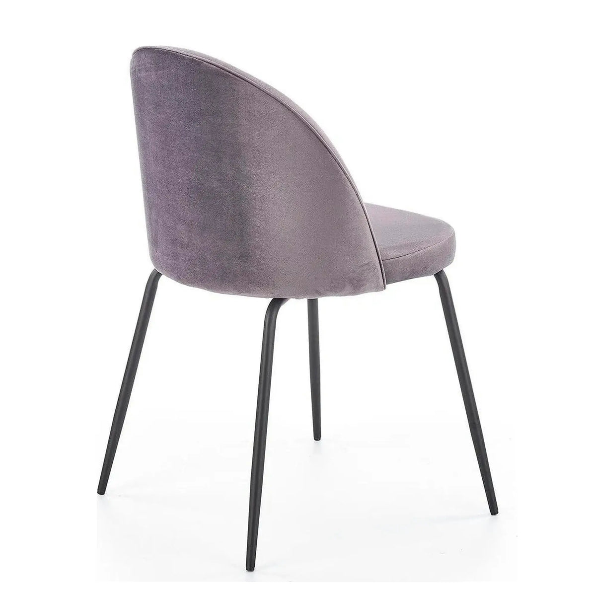 Scaun K314 gri inchis/negru, stofa catifelata/metal, 49x50x80 cm