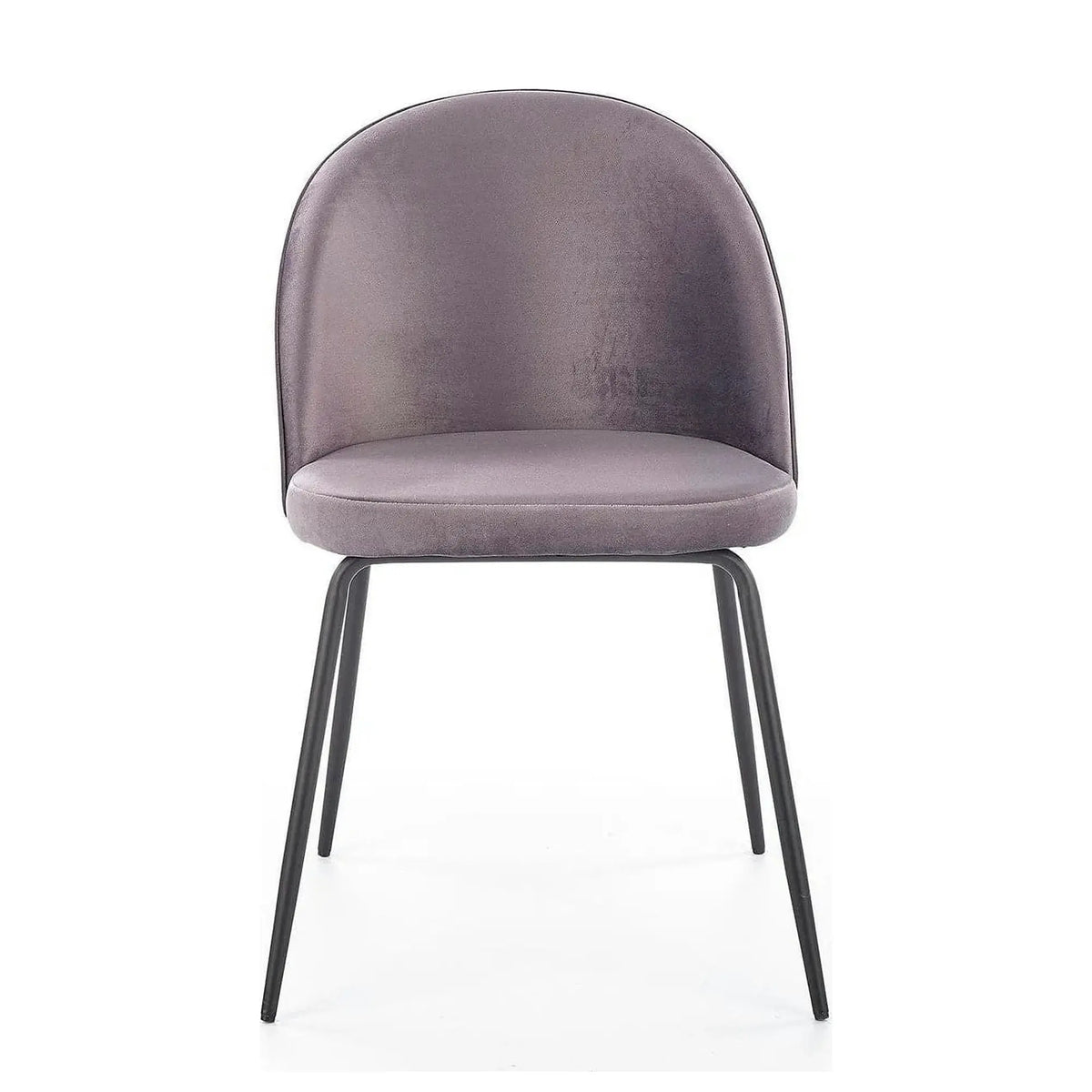 Scaun K314 gri inchis/negru, stofa catifelata/metal, 49x50x80 cm