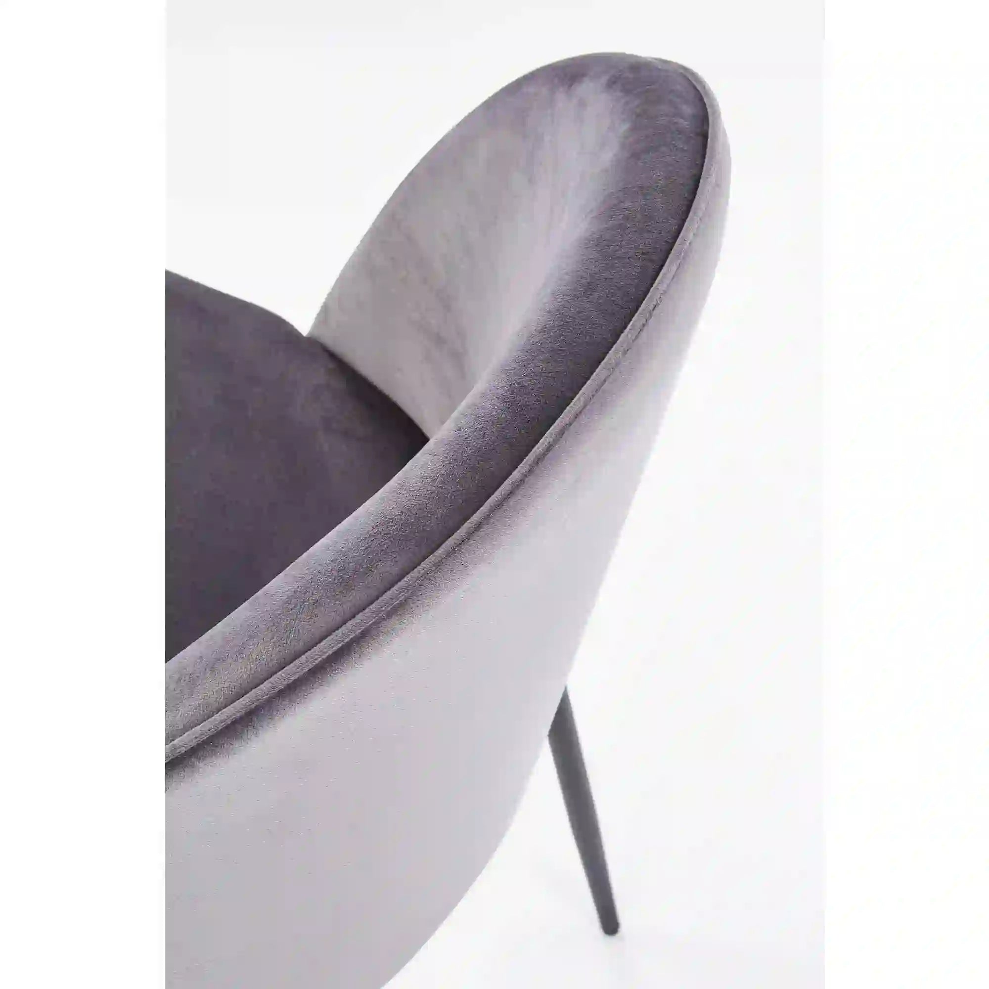 Scaun K314 gri inchis/negru, stofa catifelata/metal, 49x50x80 cm