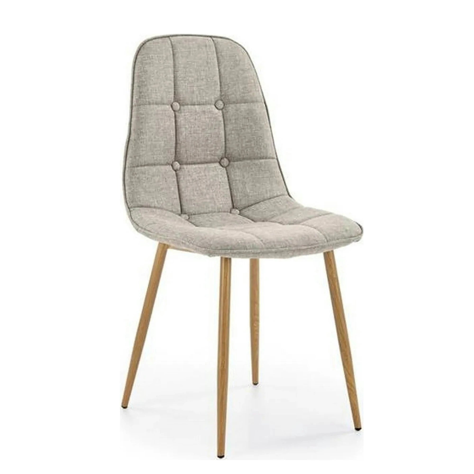 Scaun K316, bej/stejar, stofa clasica/metal, 44x56x87 cm