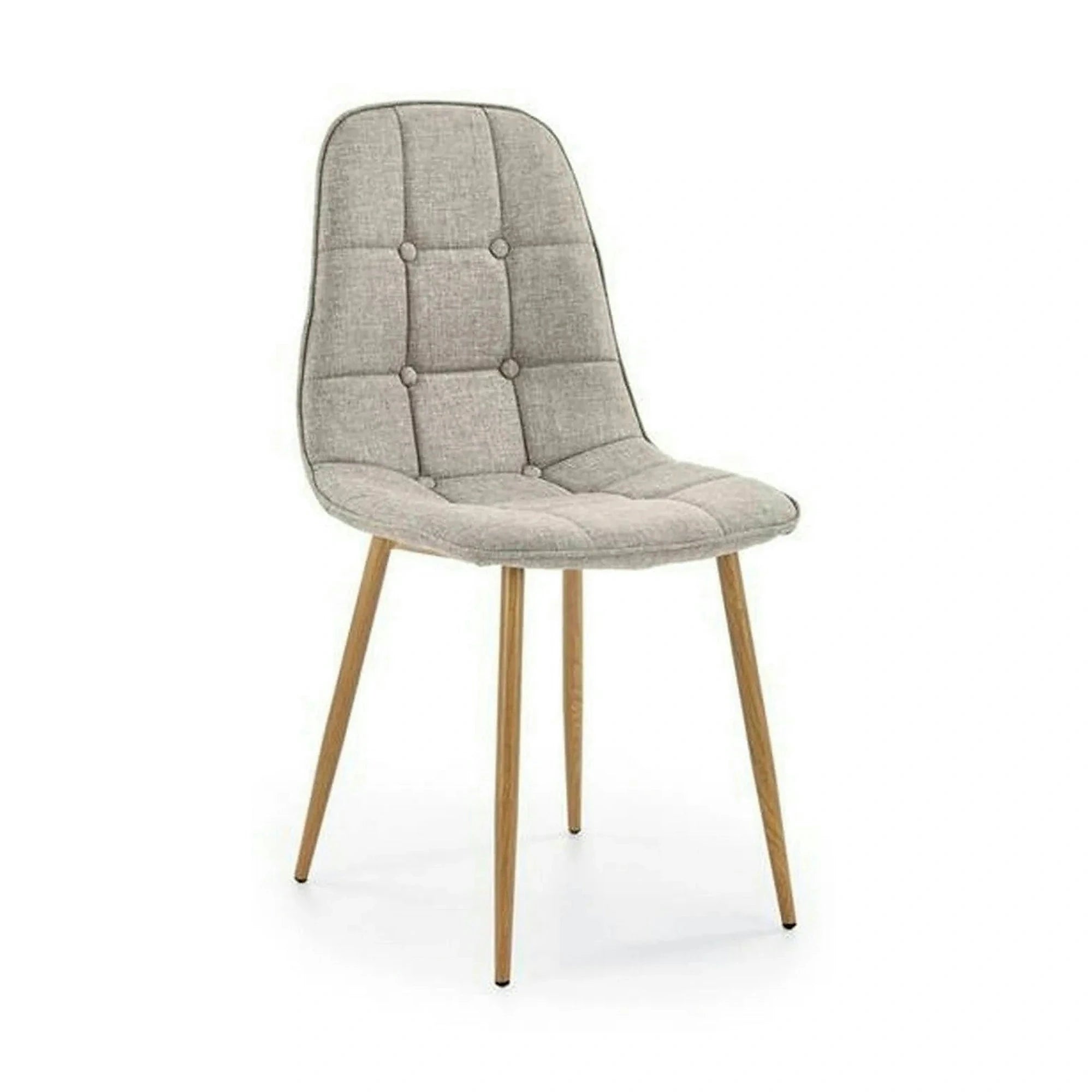 Scaun K316, bej/stejar, stofa clasica/metal, 44x56x87 cm