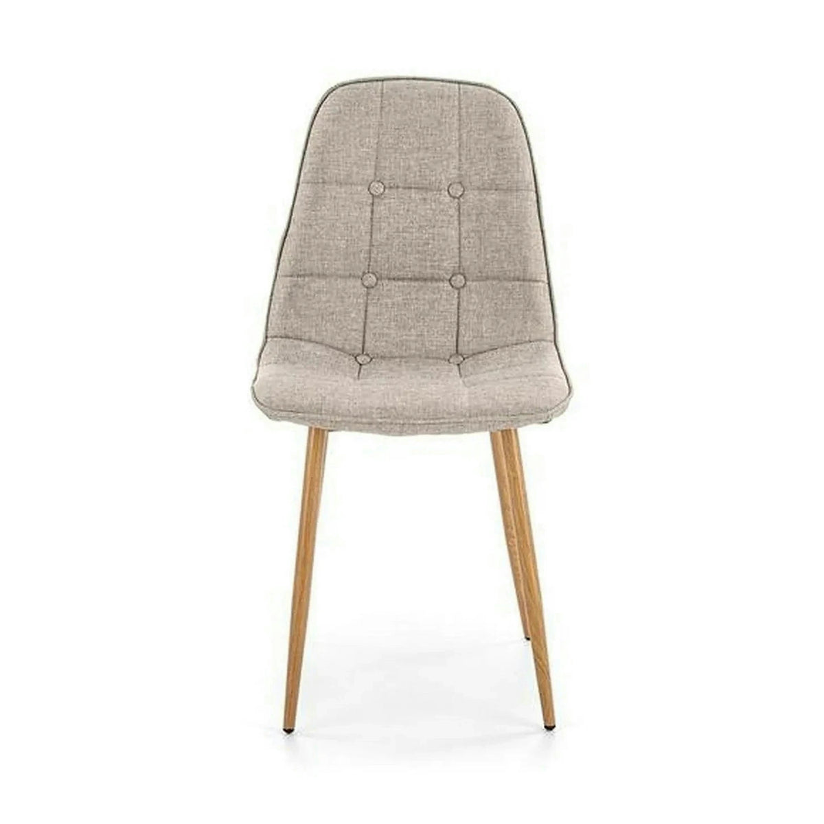 Scaun K316, bej/stejar, stofa clasica/metal, 44x56x87 cm