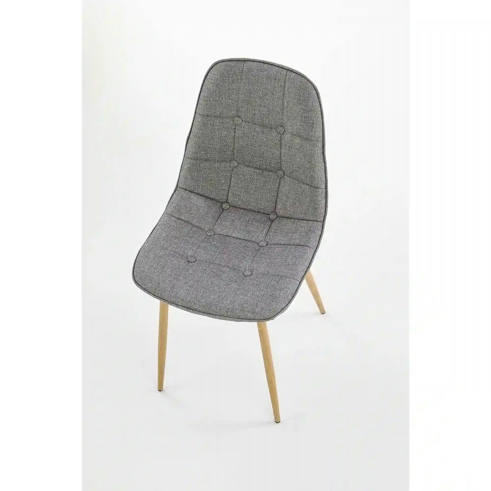 Scaun K316, gri/stejar, stofa clasica/metal, 44x56x87 cm