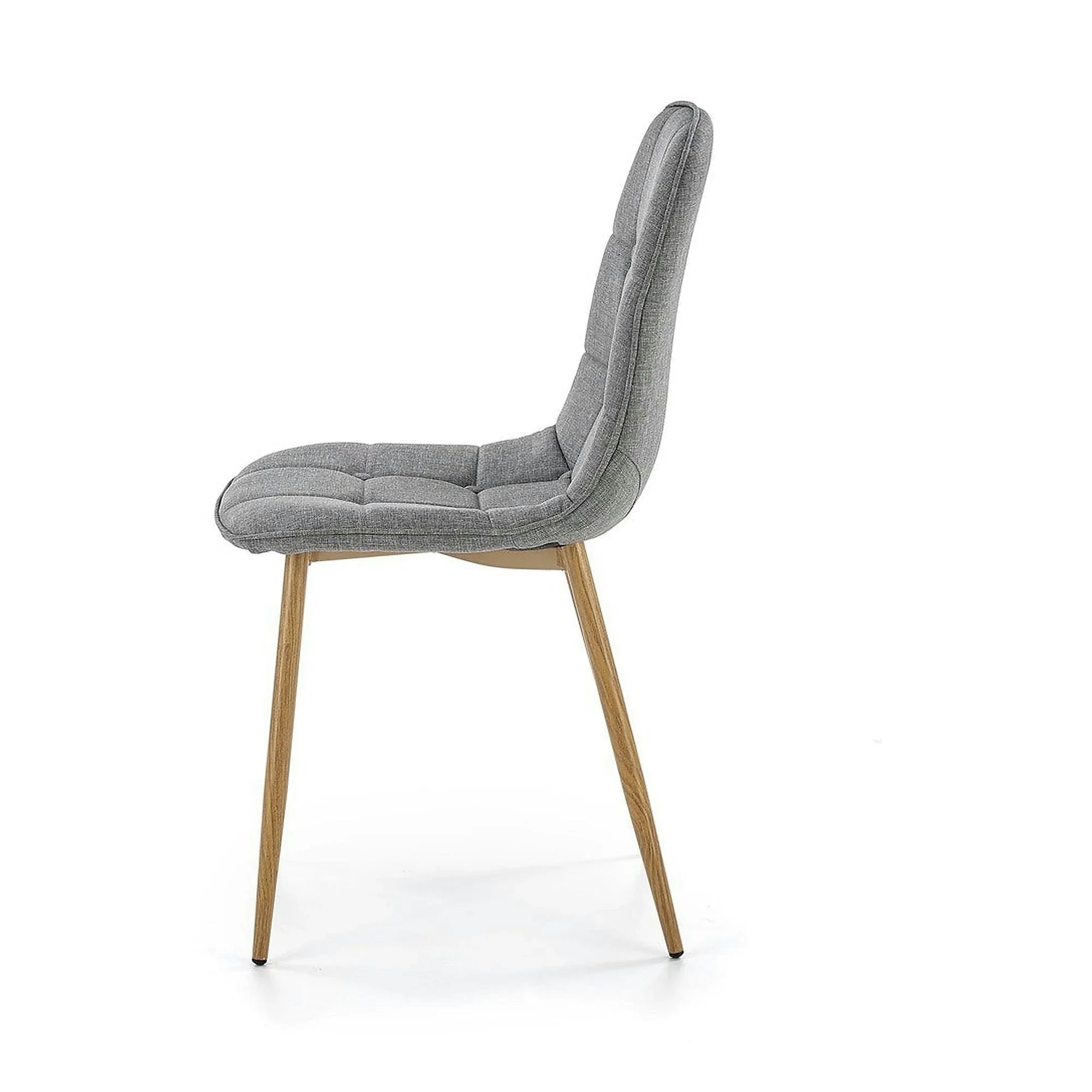 Scaun K316, gri/stejar, stofa clasica/metal, 44x56x87 cm