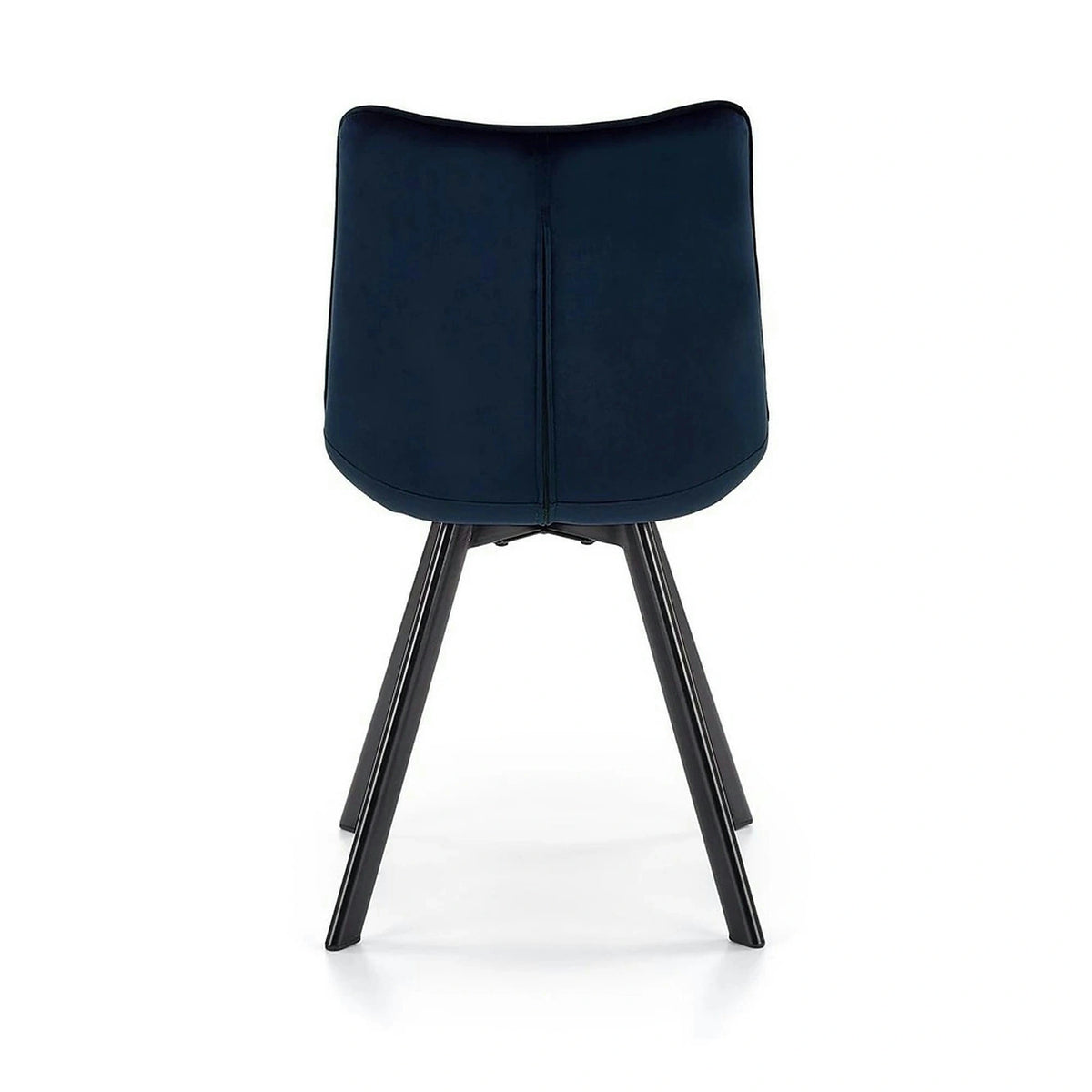 Scaun K332, albastru inchis/negru, stofa catifelata/metal, 46X61X84 CM