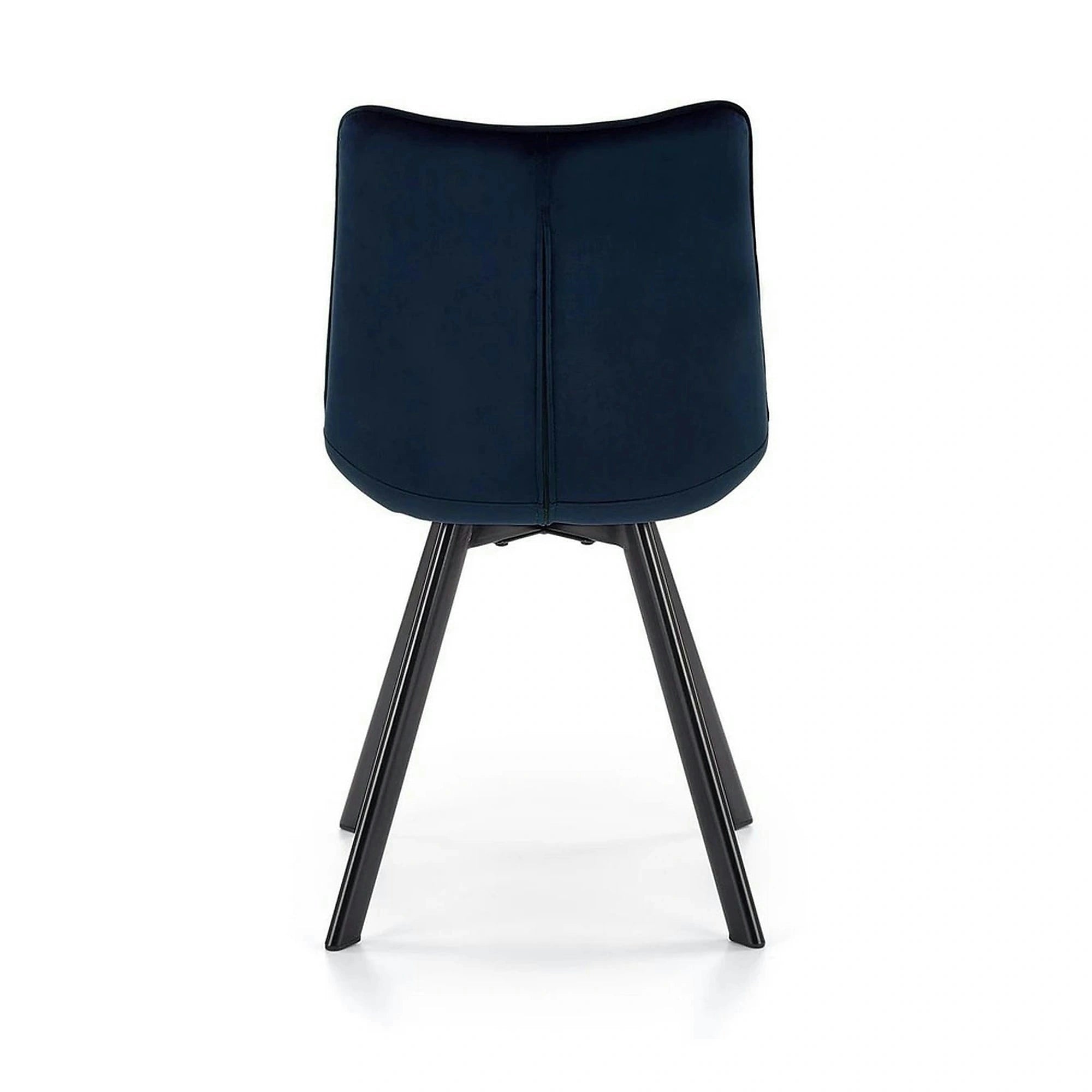 Scaun K332, albastru inchis/negru, stofa catifelata/metal, 46X61X84 CM
