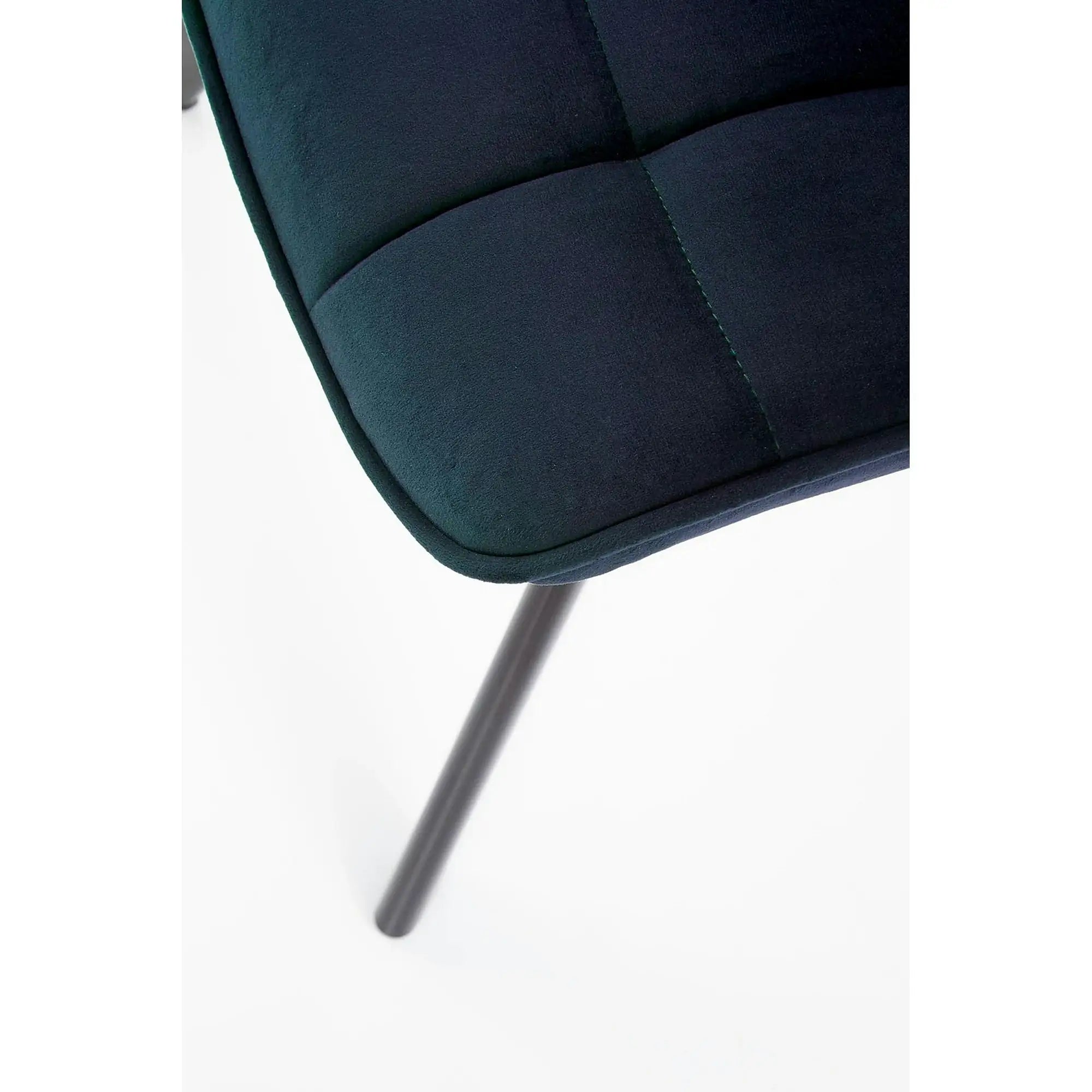 Scaun K332, albastru inchis/negru, stofa catifelata/metal, 46X61X84 CM
